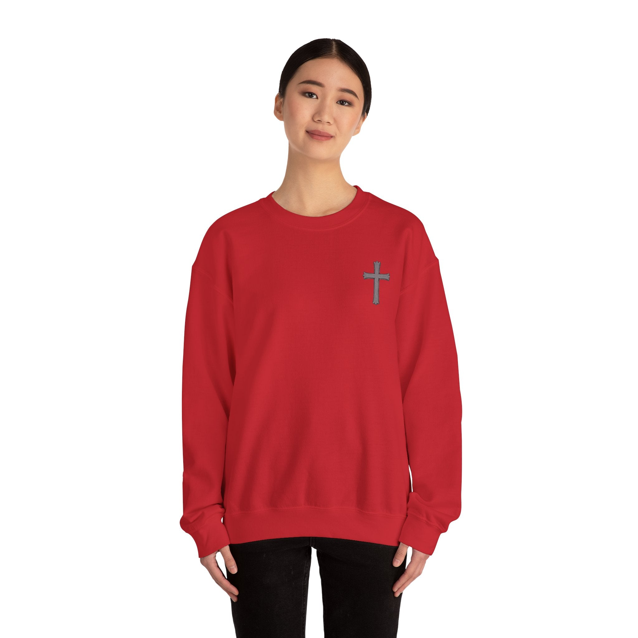 Crown of Thorns Sweatshirt — "By His Wounds We Are Healed" Isaiah 53:5 Crewneck