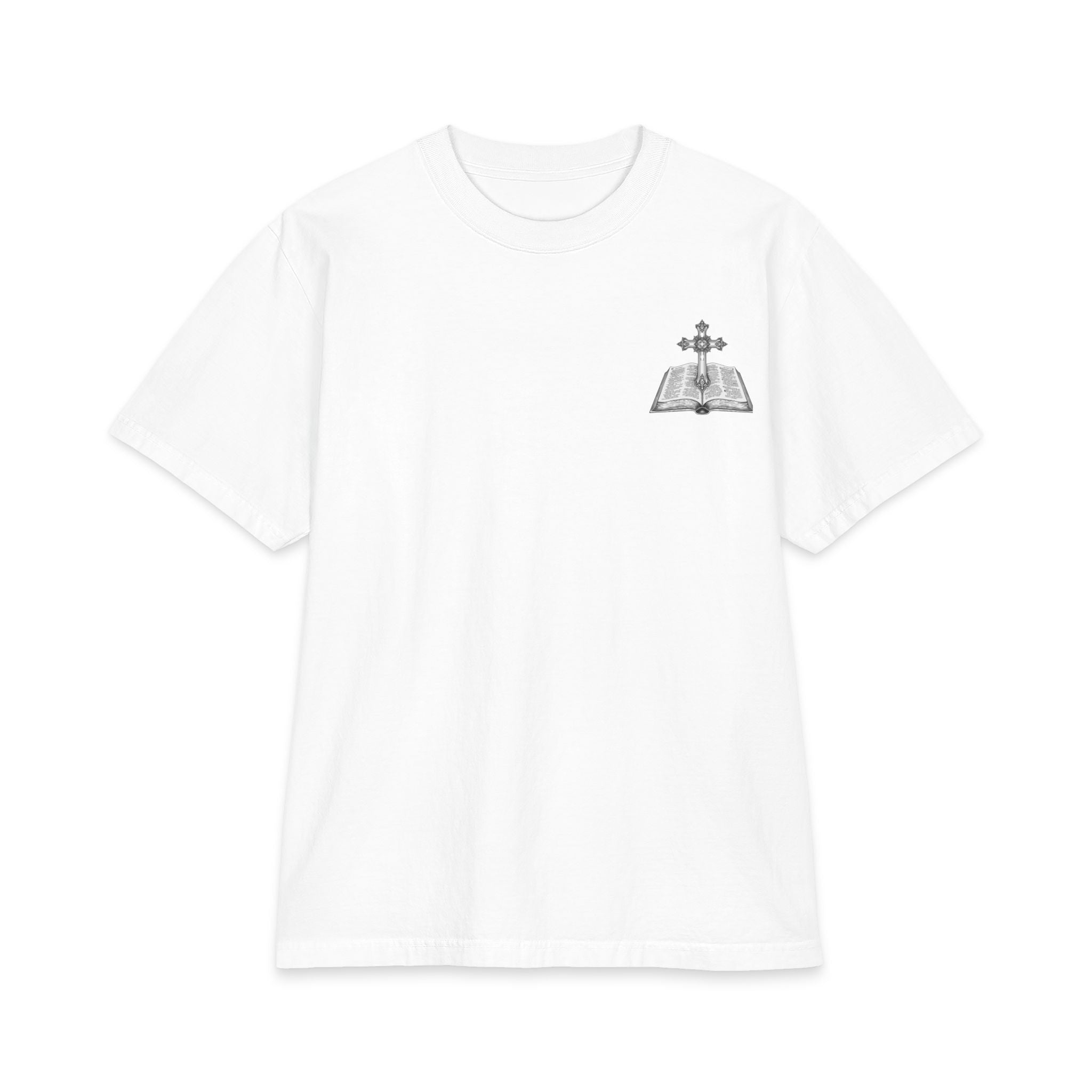 King of Kings Lion of Judah T‑Shirt — Cross Chest & Revelations 5:5 Christian Tee