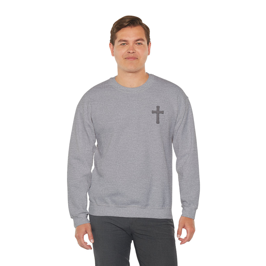 Crown of Thorns Sweatshirt — "By His Wounds We Are Healed" Isaiah 53:5 Crewneck