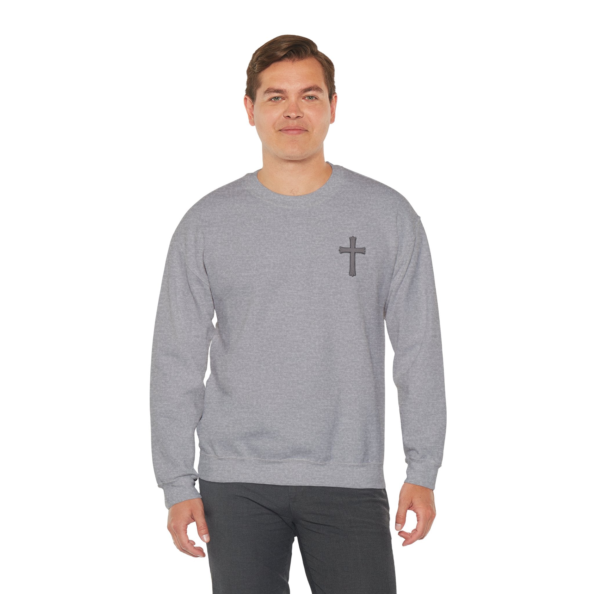 Crown of Thorns Sweatshirt — "By His Wounds We Are Healed" Isaiah 53:5 Crewneck