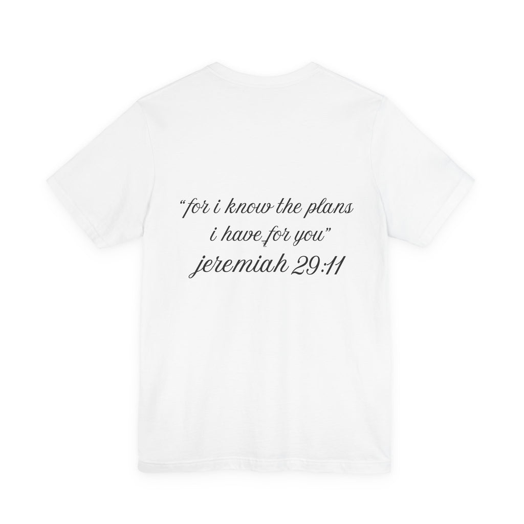 God Bless You T-Shirt — Cross & Heart Design with Jeremiah 29:11 Faith Tee