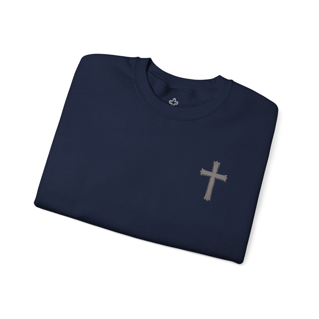 Crown of Thorns Sweatshirt — "By His Wounds We Are Healed" Isaiah 53:5 Crewneck