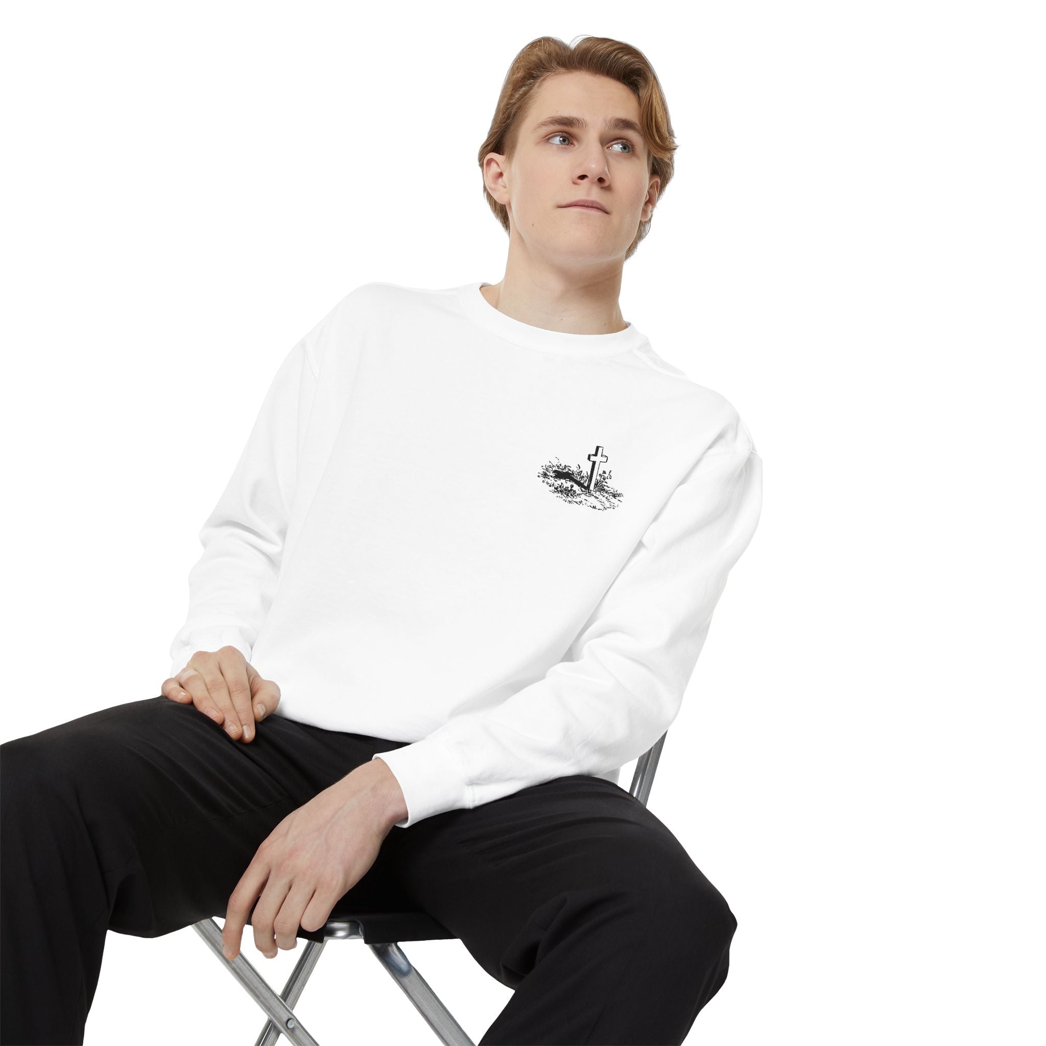 Angel Wings Sweatshirt — Philippians 4:13 Christian Crewneck