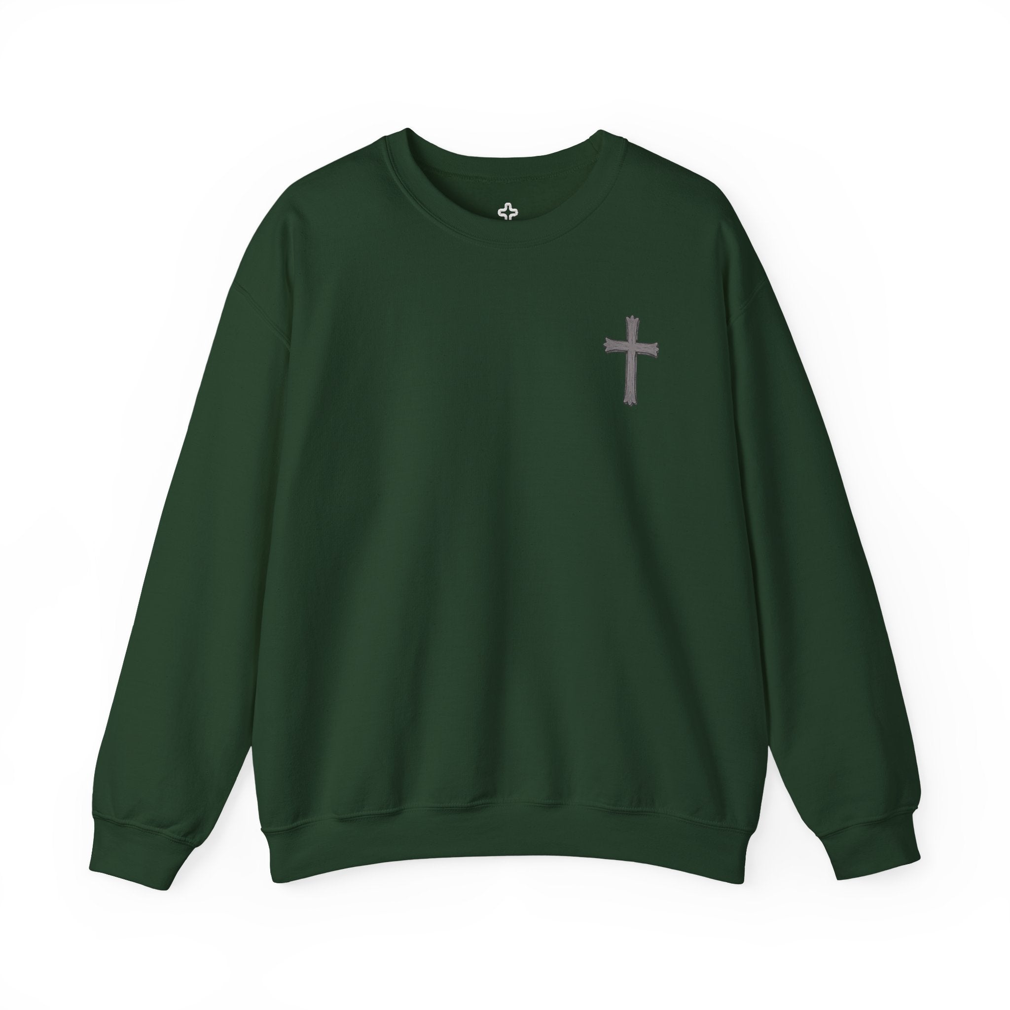 Crown of Thorns Sweatshirt — "By His Wounds We Are Healed" Isaiah 53:5 Crewneck