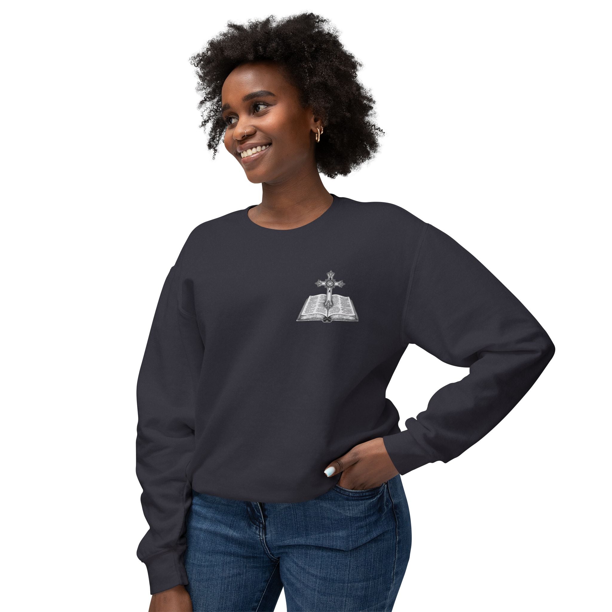 Lion Crewneck Sweatshirt — "King of Kings" Bible Verse Design