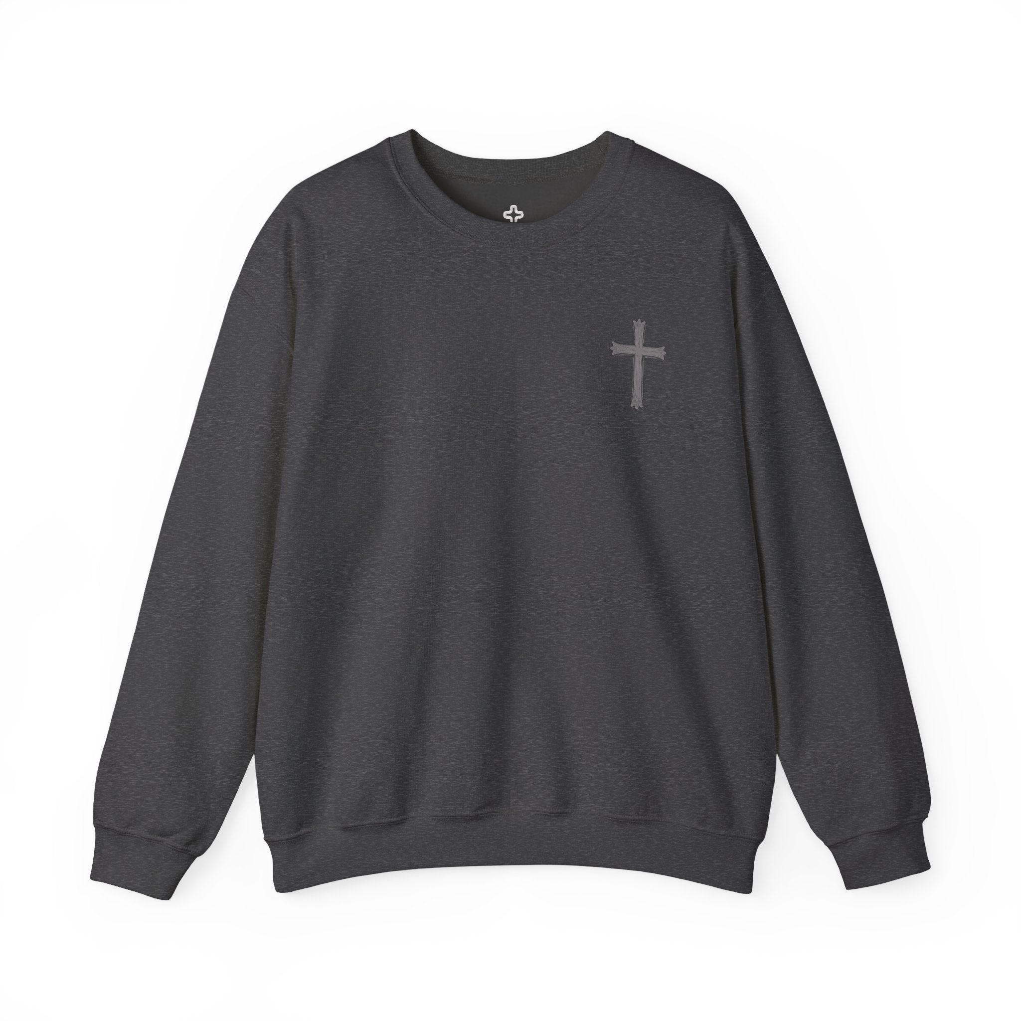 Crown of Thorns Sweatshirt — "By His Wounds We Are Healed" Isaiah 53:5 Crewneck