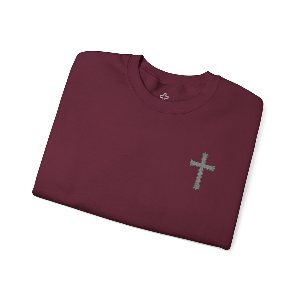 Crown of Thorns Sweatshirt — "By His Wounds We Are Healed" Isaiah 53:5 Crewneck