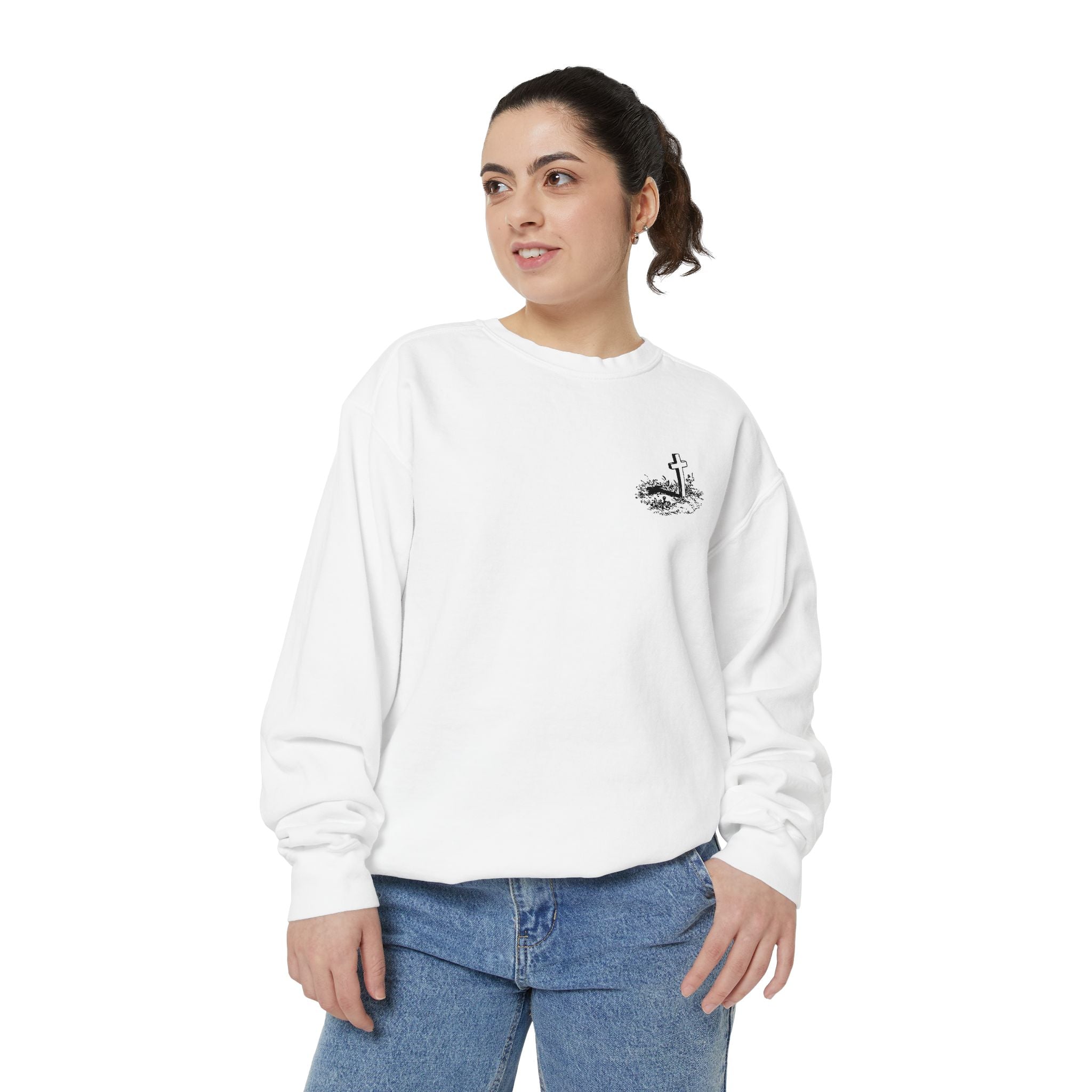 Angel Wings Sweatshirt — Philippians 4:13 Christian Crewneck