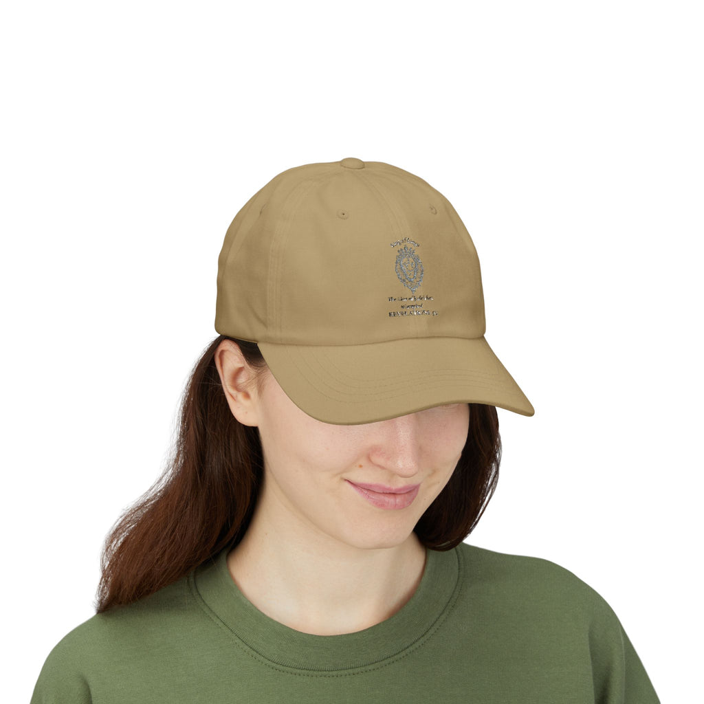 Lion Crest Dad Cap — Small Cross Embroidery, Faith-Inspired Baseball Hat