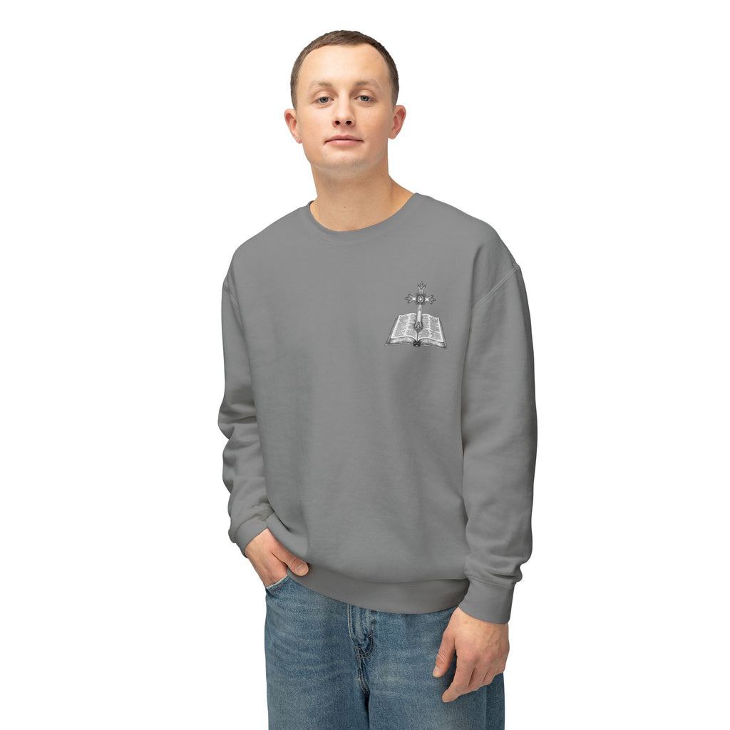 Lion Crewneck Sweatshirt — "King of Kings" Bible Verse Design