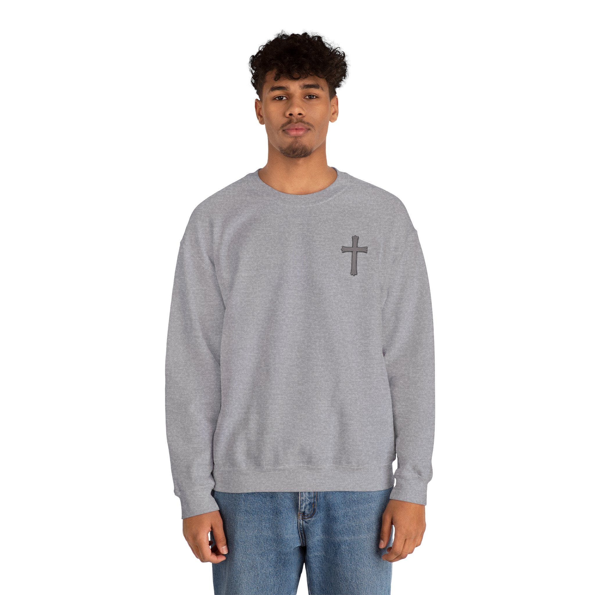 Crown of Thorns Sweatshirt — "By His Wounds We Are Healed" Isaiah 53:5 Crewneck