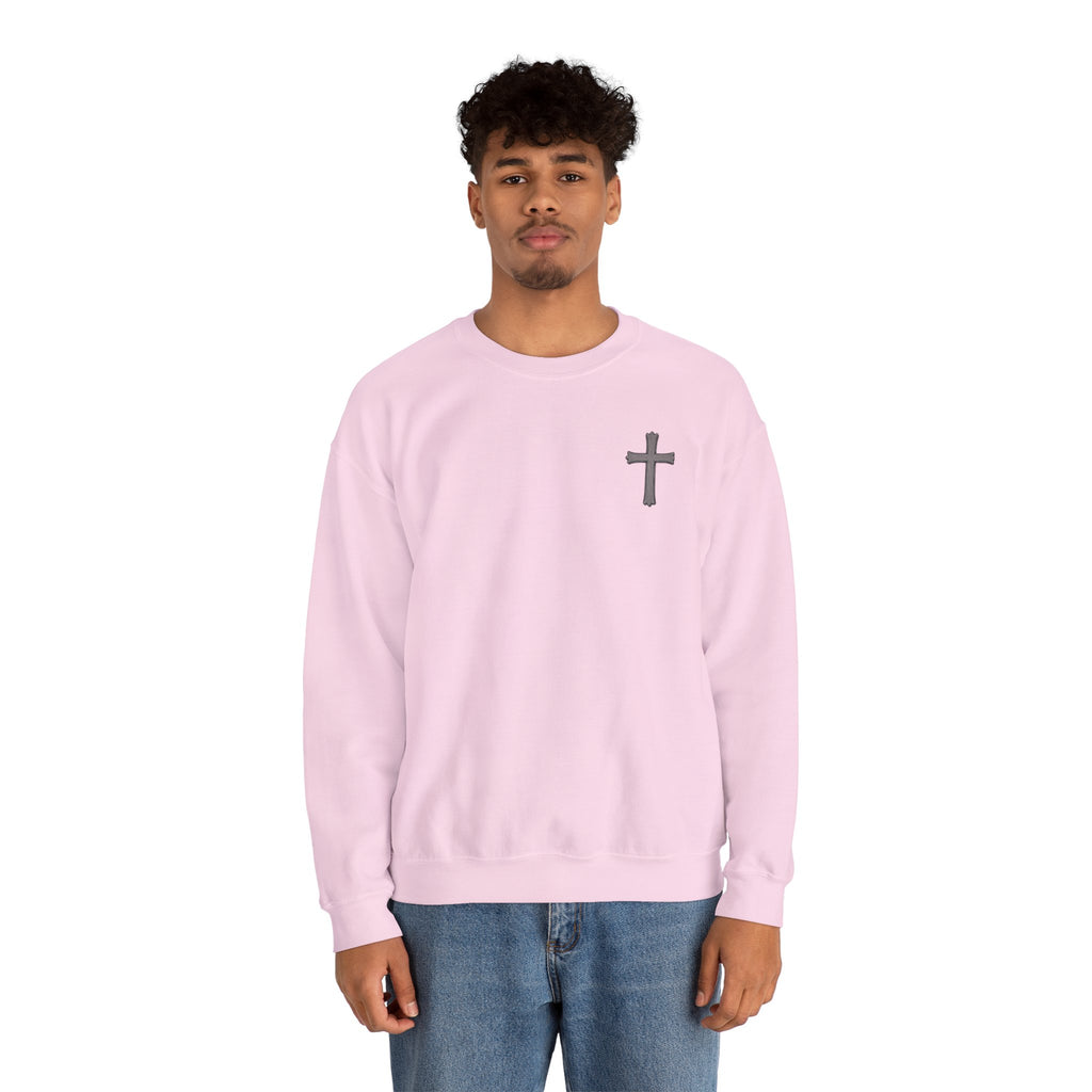 Crown of Thorns Sweatshirt — "By His Wounds We Are Healed" Isaiah 53:5 Crewneck