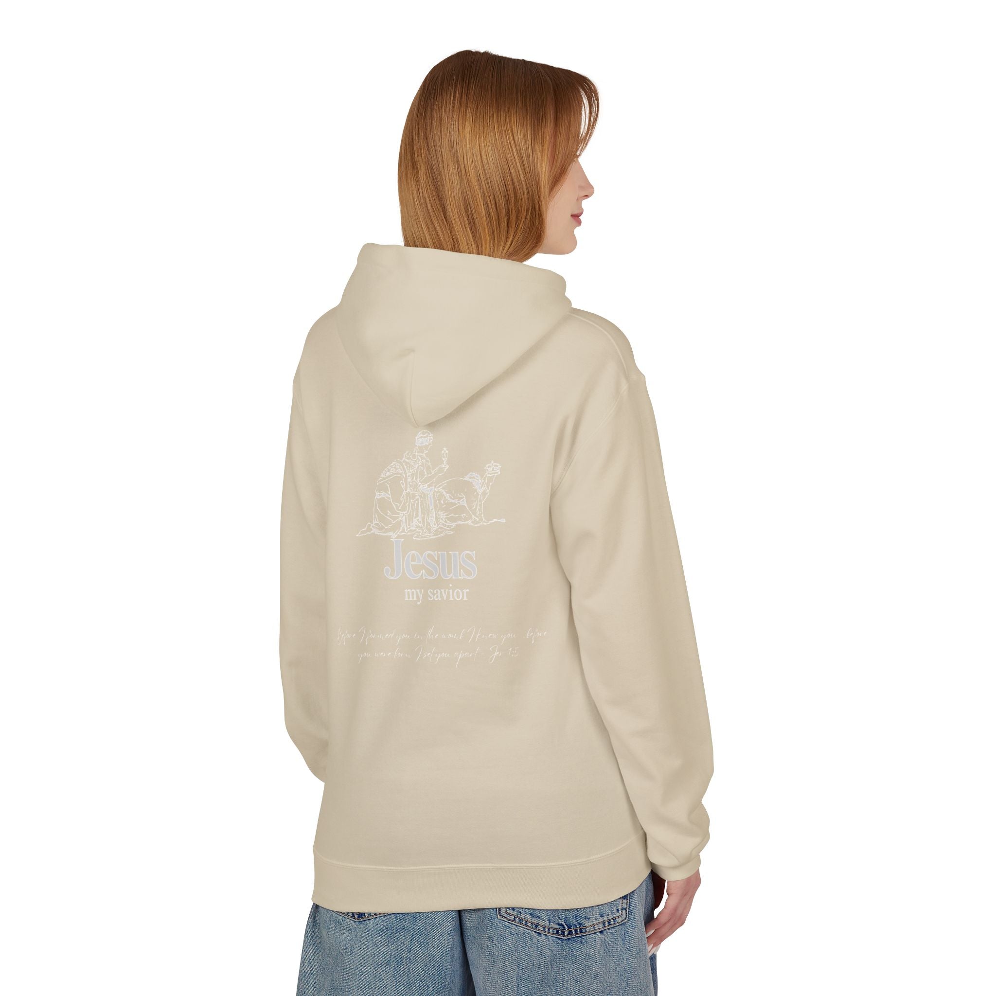 kings Hoodie — 'Jesus My Savior' Illustrated Lamb & Shepherd Faith Pullover