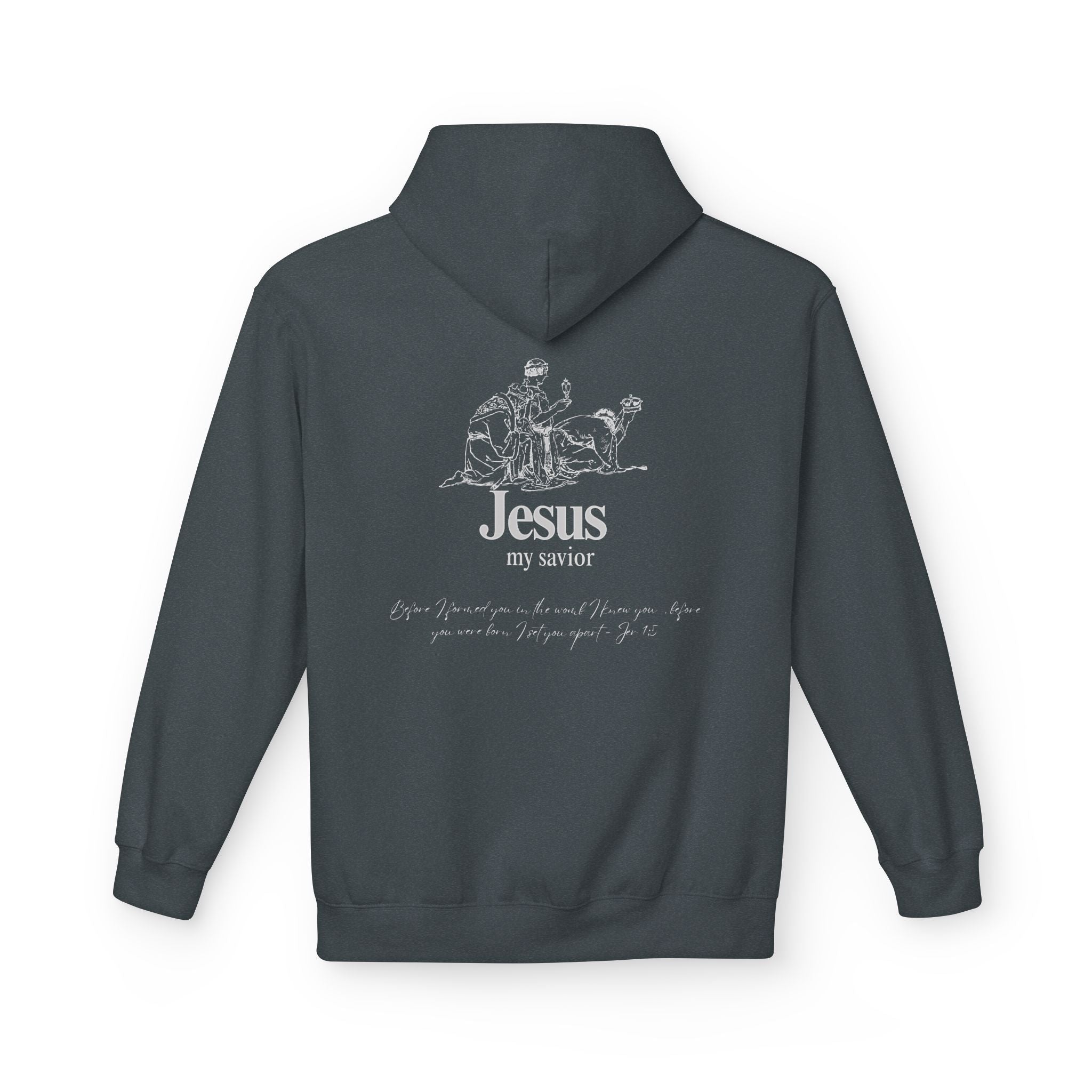 kings Hoodie — 'Jesus My Savior' Illustrated Lamb & Shepherd Faith Pullover