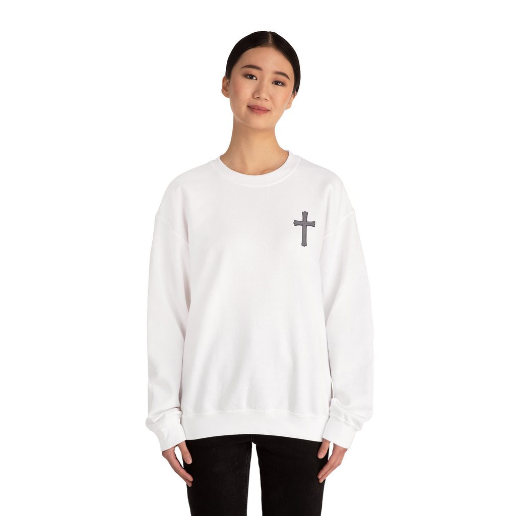 Crown of Thorns Sweatshirt — "By His Wounds We Are Healed" Isaiah 53:5 Crewneck