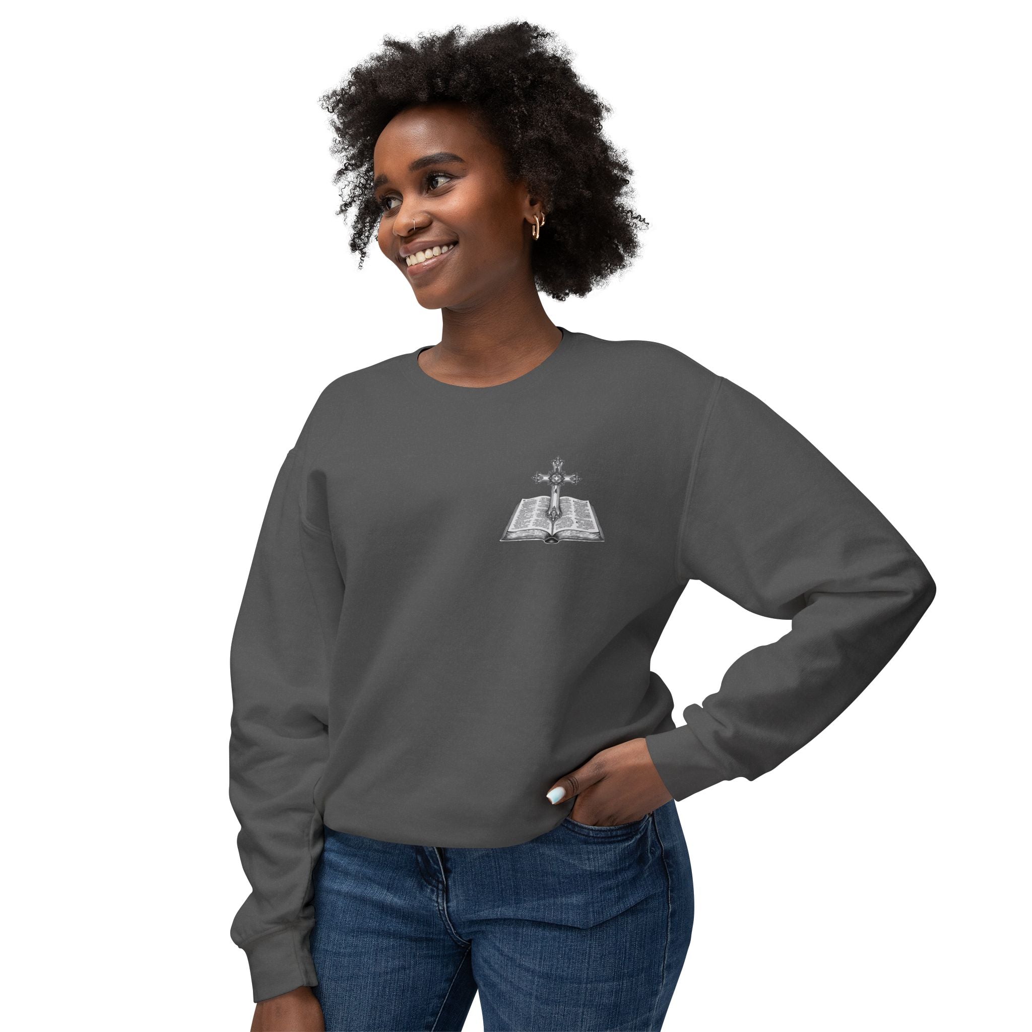 Lion Crewneck Sweatshirt — "King of Kings" Bible Verse Design
