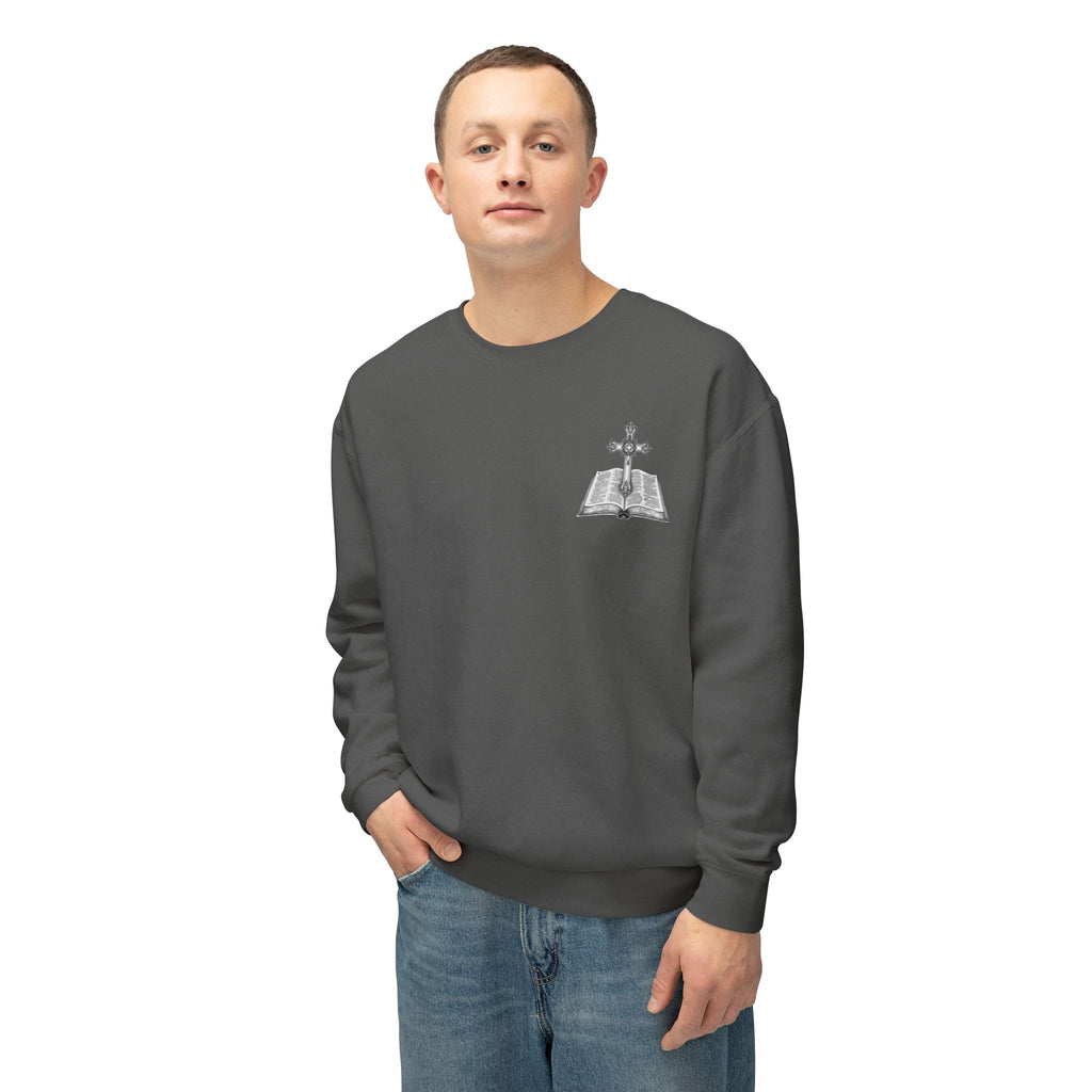 Lion Crewneck Sweatshirt — "King of Kings" Bible Verse Design