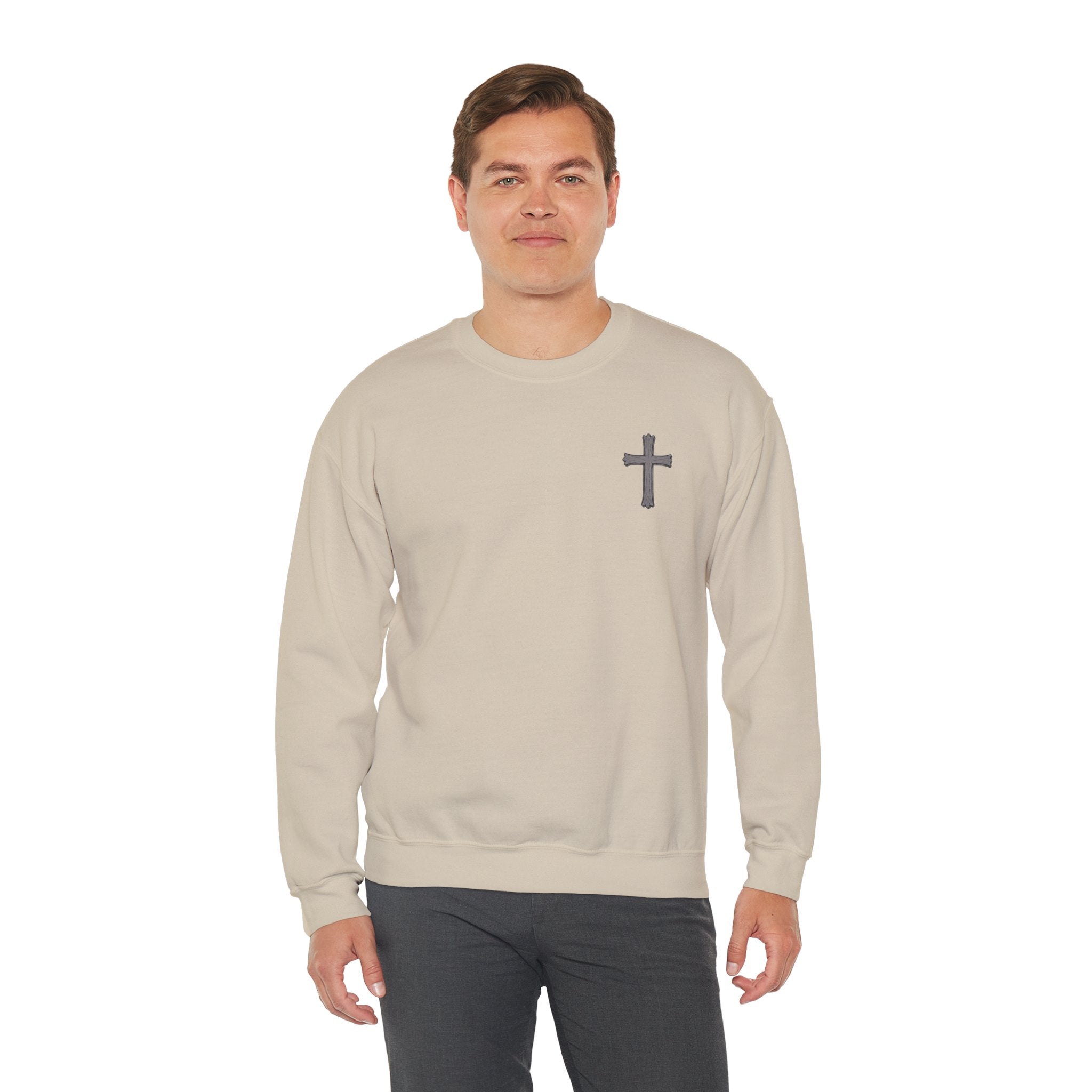 Crown of Thorns Sweatshirt — "By His Wounds We Are Healed" Isaiah 53:5 Crewneck