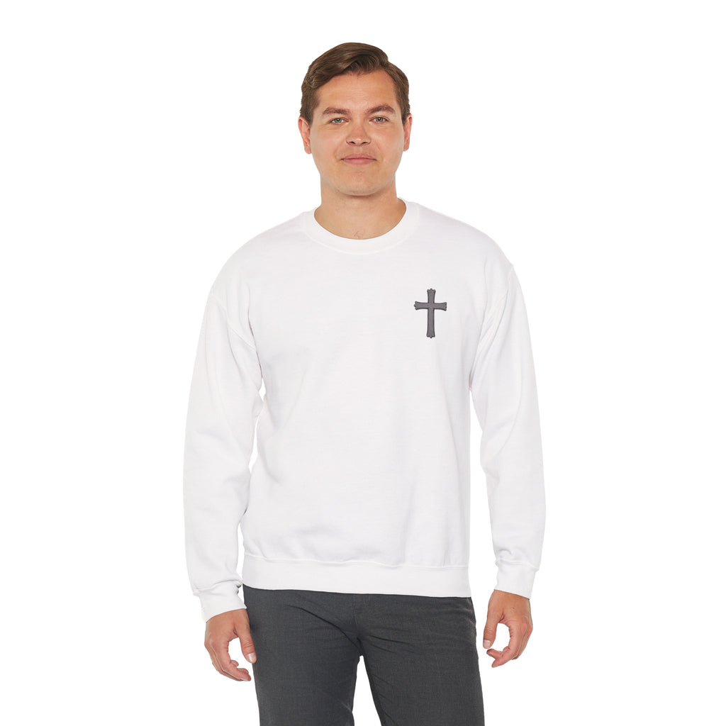 Crown of Thorns Sweatshirt — "By His Wounds We Are Healed" Isaiah 53:5 Crewneck