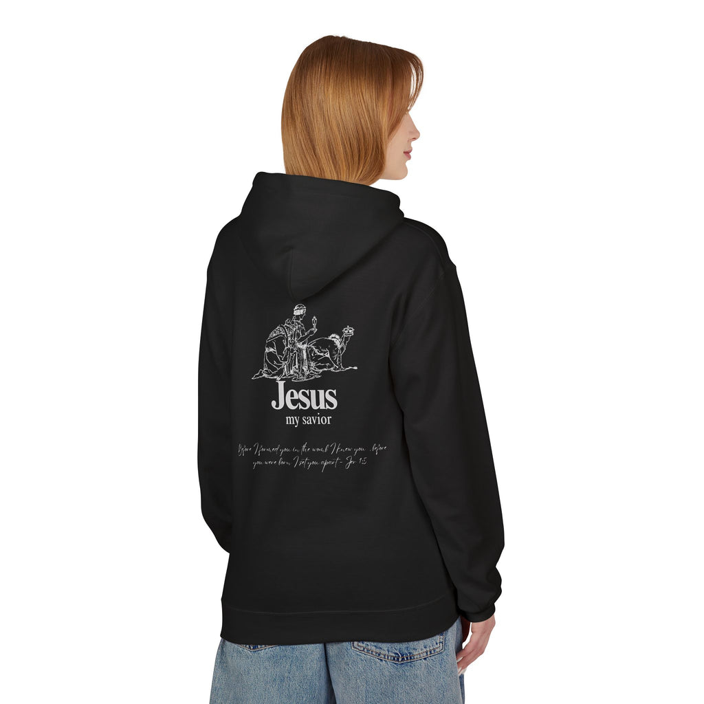 kings Hoodie — 'Jesus My Savior' Illustrated Lamb & Shepherd Faith Pullover