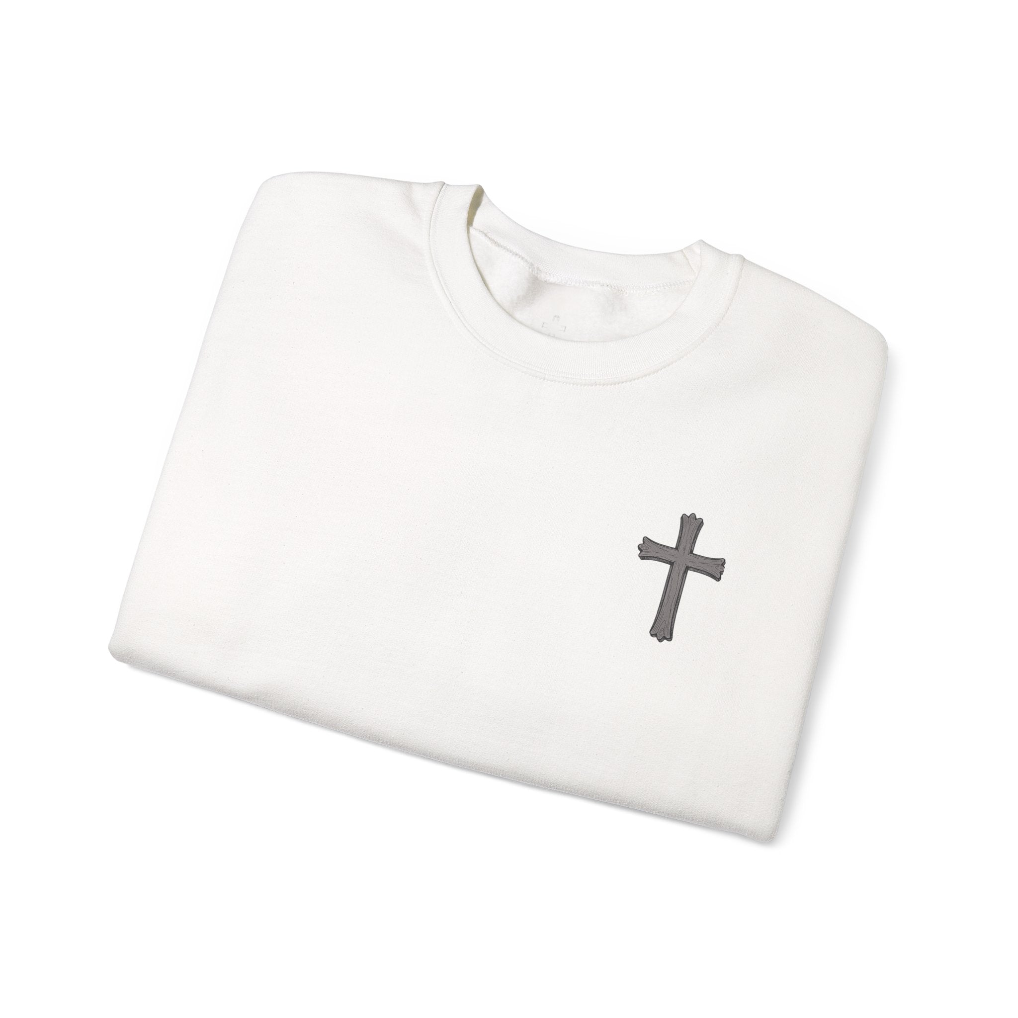 Crown of Thorns Sweatshirt — "By His Wounds We Are Healed" Isaiah 53:5 Crewneck