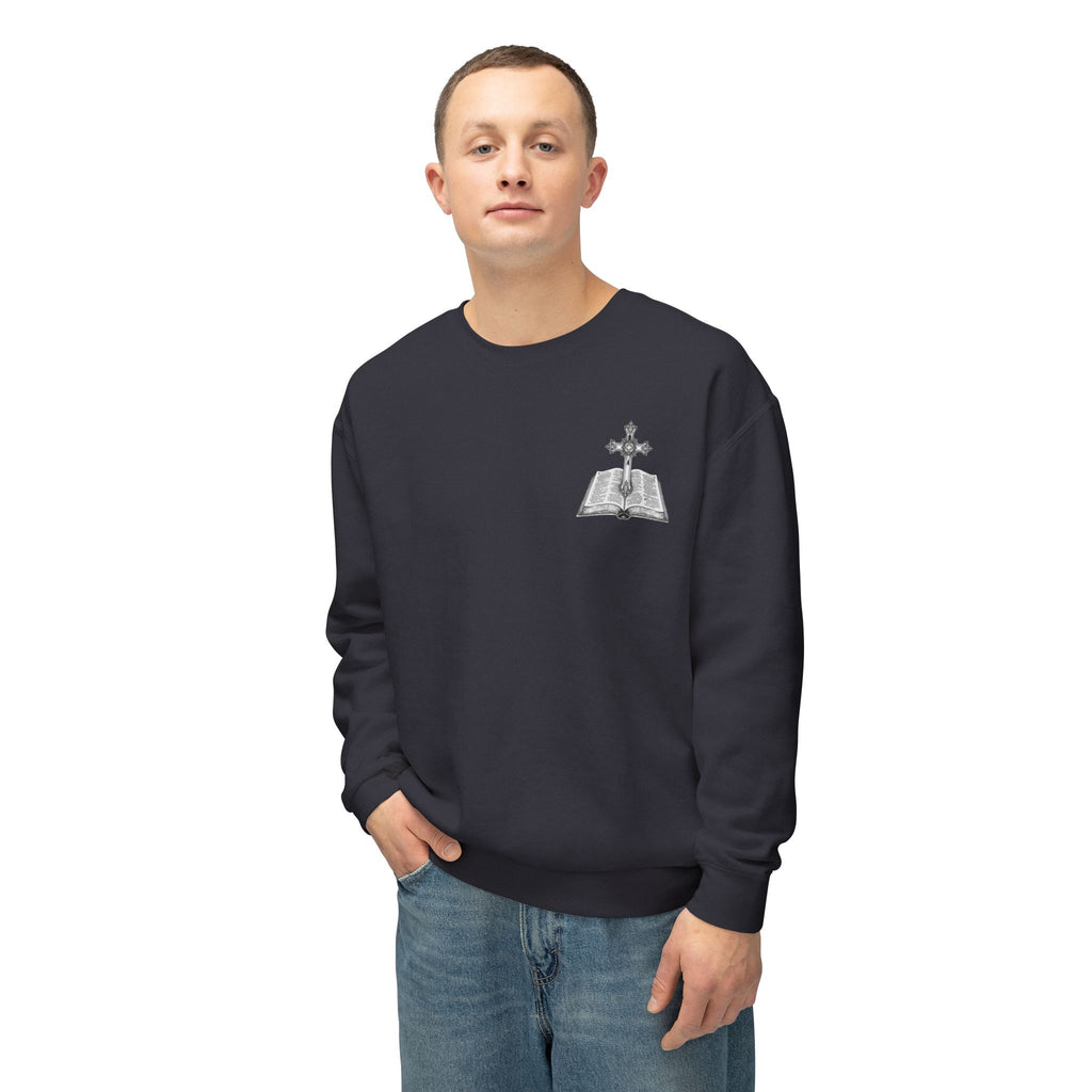 Lion Crewneck Sweatshirt — "King of Kings" Bible Verse Design