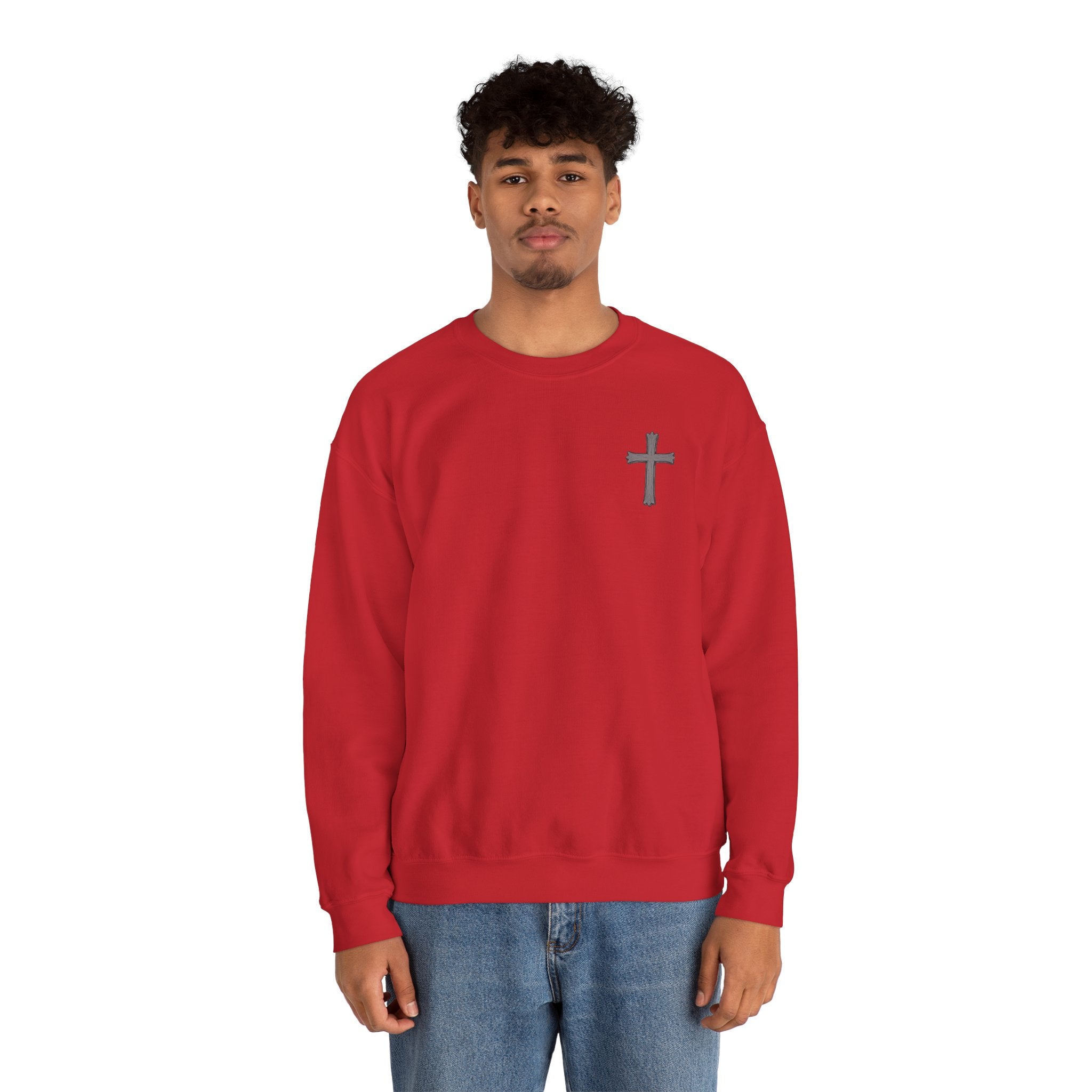 Crown of Thorns Sweatshirt — "By His Wounds We Are Healed" Isaiah 53:5 Crewneck