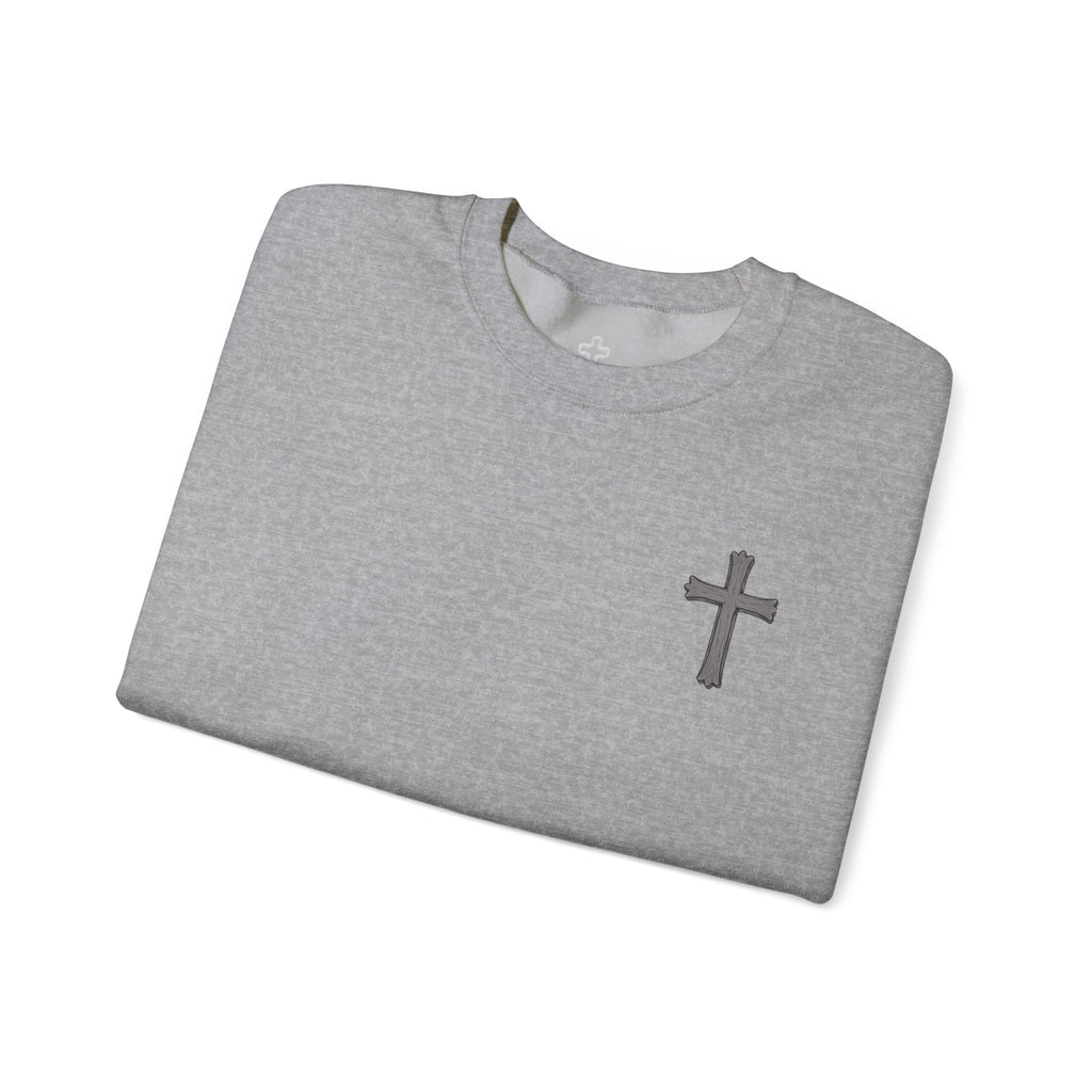 Crown of Thorns Sweatshirt — "By His Wounds We Are Healed" Isaiah 53:5 Crewneck