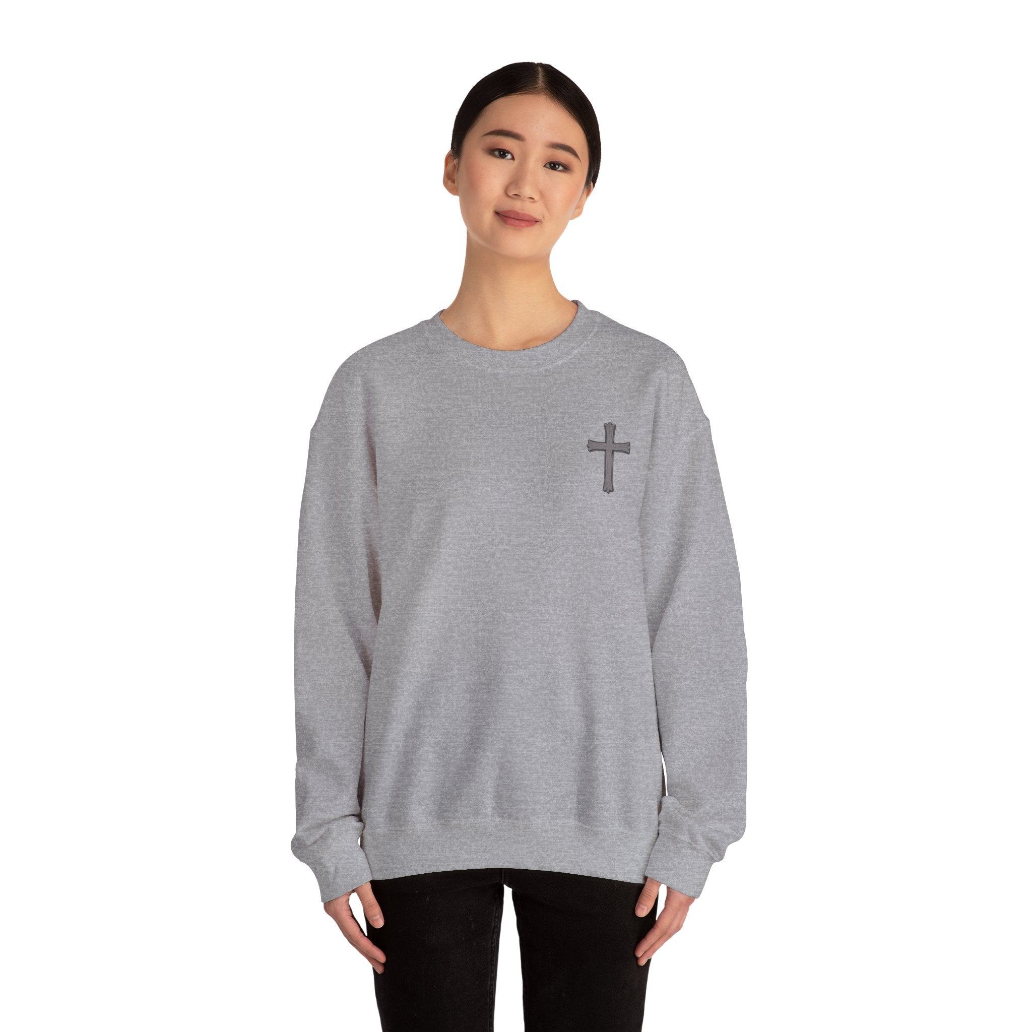 Crown of Thorns Sweatshirt — "By His Wounds We Are Healed" Isaiah 53:5 Crewneck