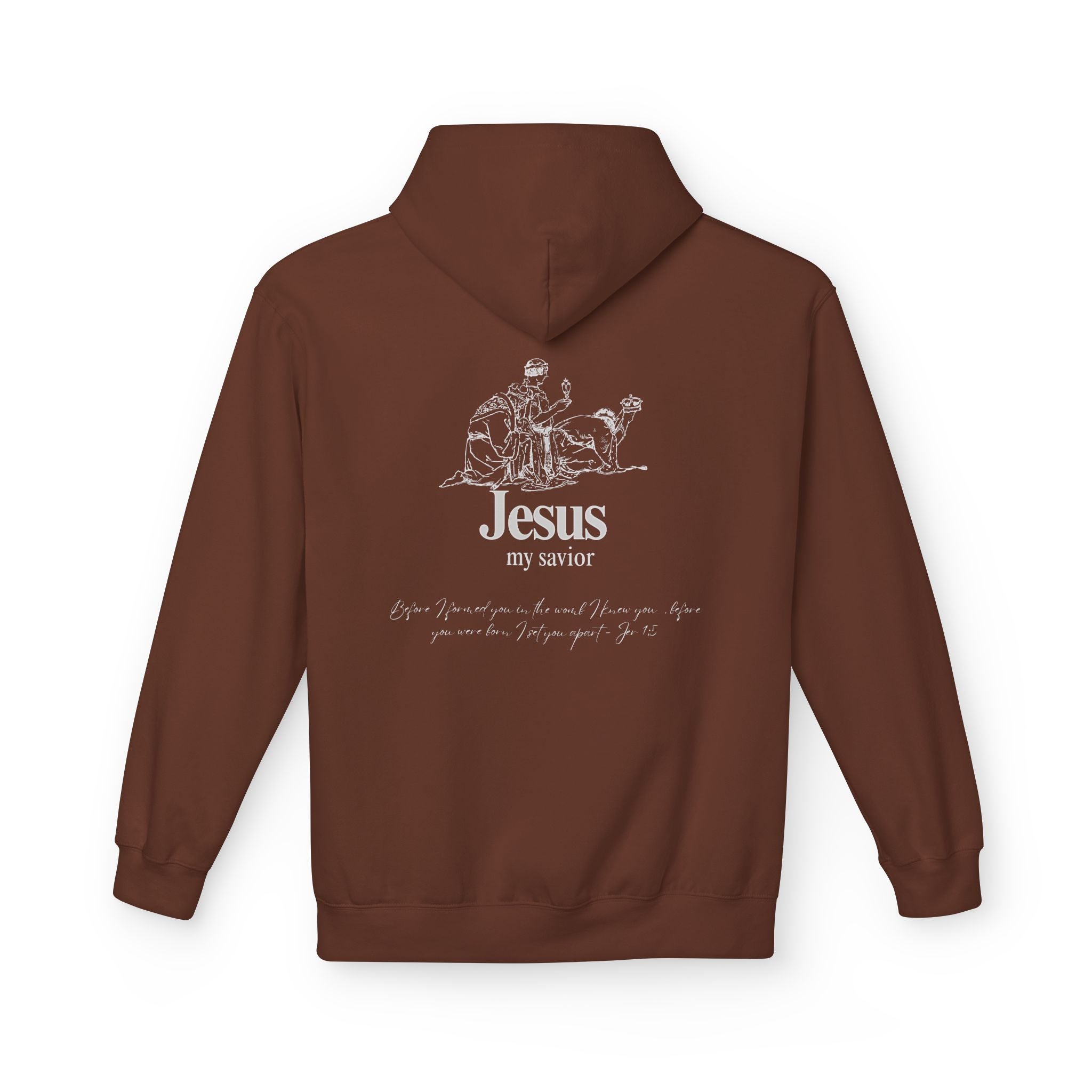 kings Hoodie — 'Jesus My Savior' Illustrated Lamb & Shepherd Faith Pullover