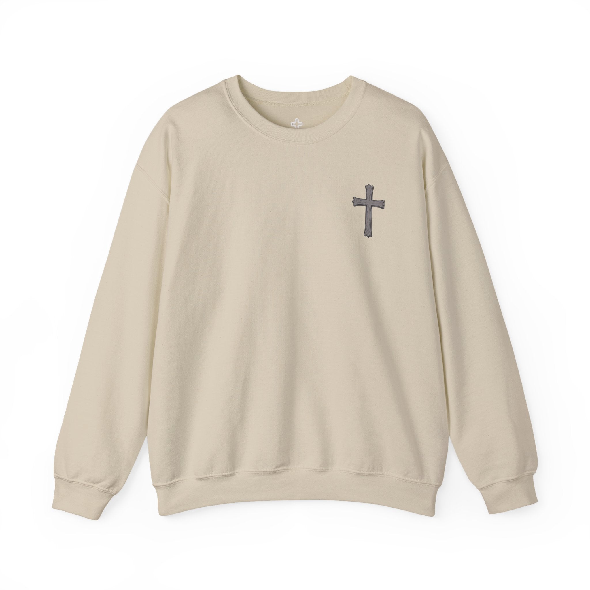 Crown of Thorns Sweatshirt — "By His Wounds We Are Healed" Isaiah 53:5 Crewneck
