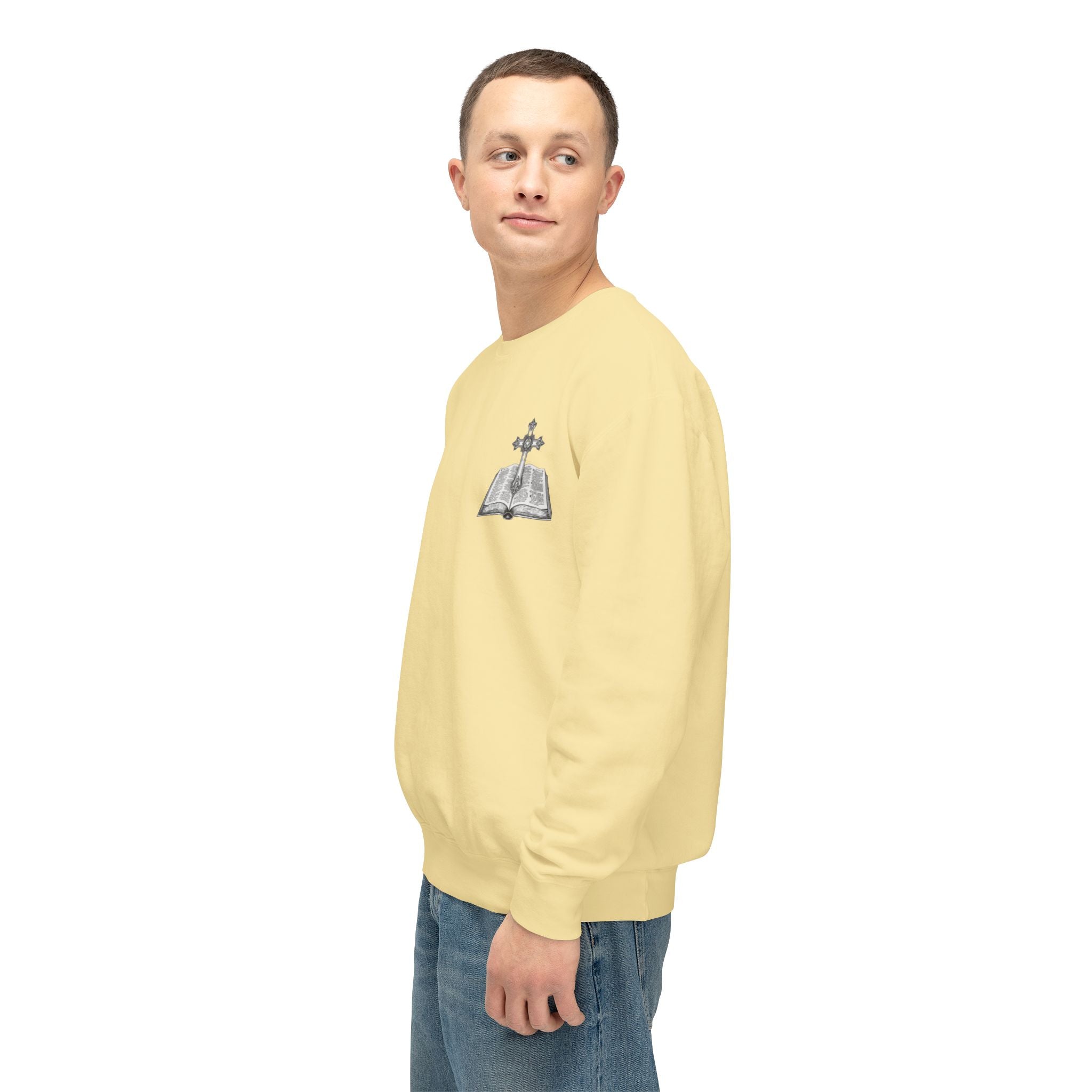 Lion Crewneck Sweatshirt — "King of Kings" Bible Verse Design