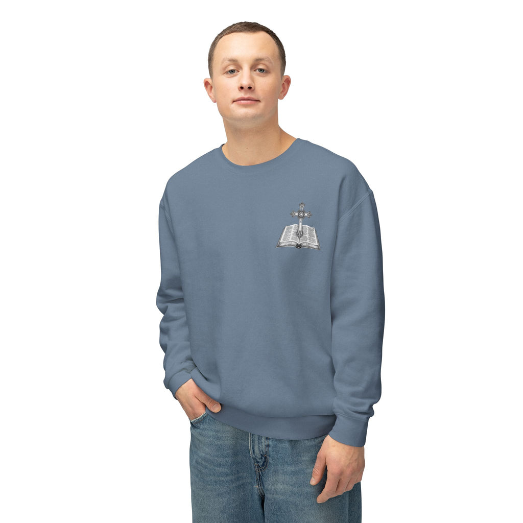 Lion Crewneck Sweatshirt — "King of Kings" Bible Verse Design