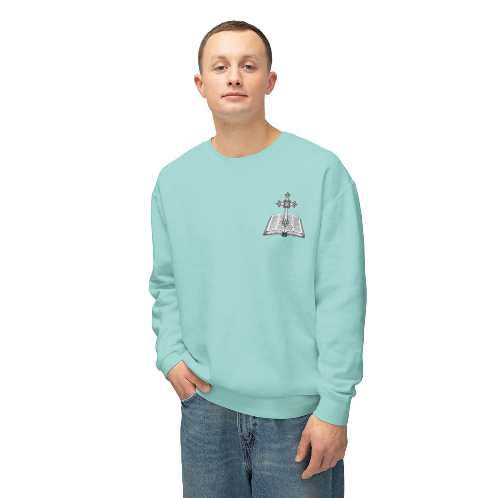 Lion Crewneck Sweatshirt — "King of Kings" Bible Verse Design