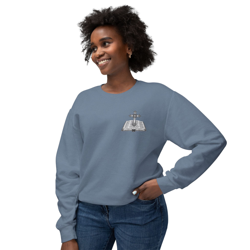 Lion Crewneck Sweatshirt — "King of Kings" Bible Verse Design