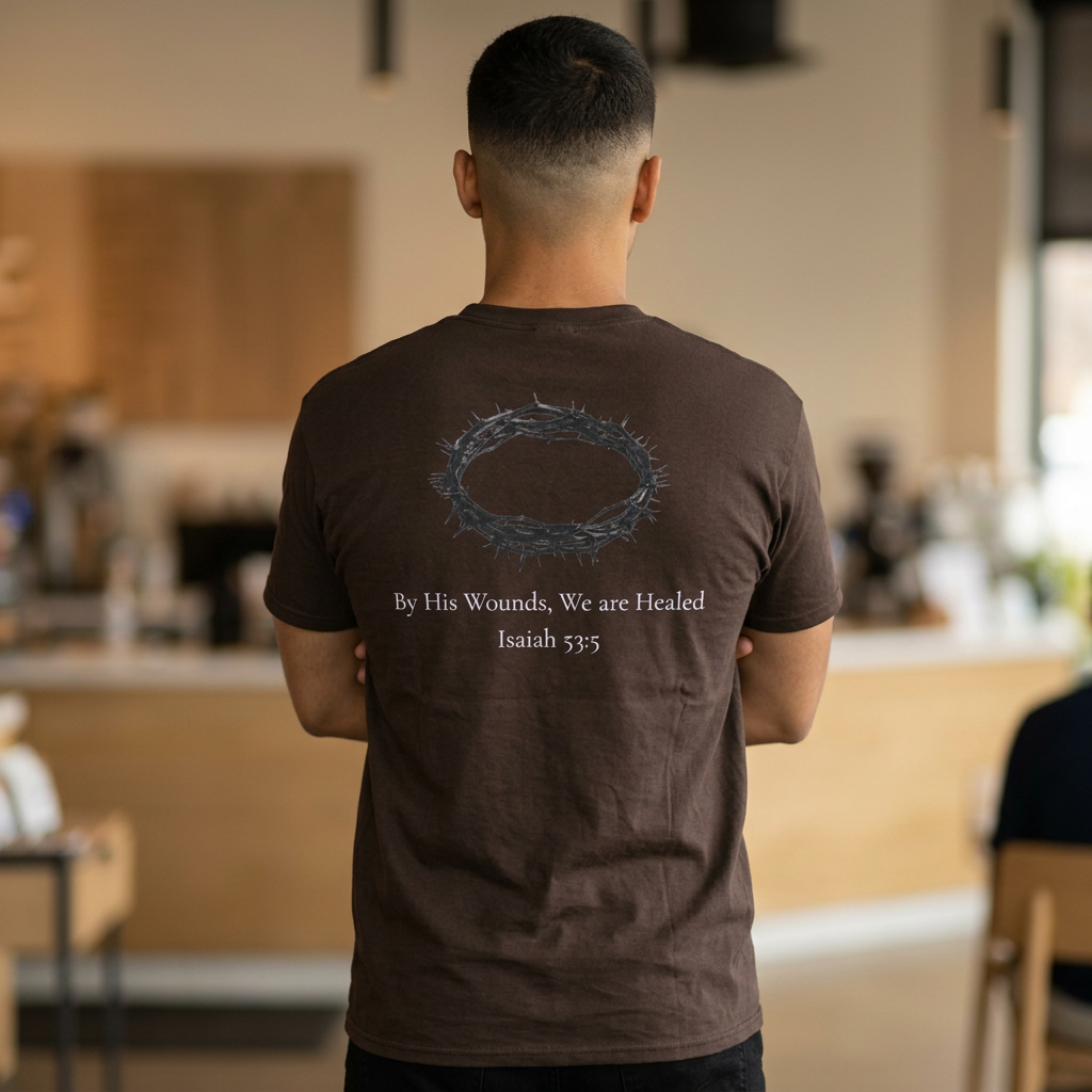 the crown T-Shirt — ‘By His Wounds We Are Healed’ Crown of Thorns Tee