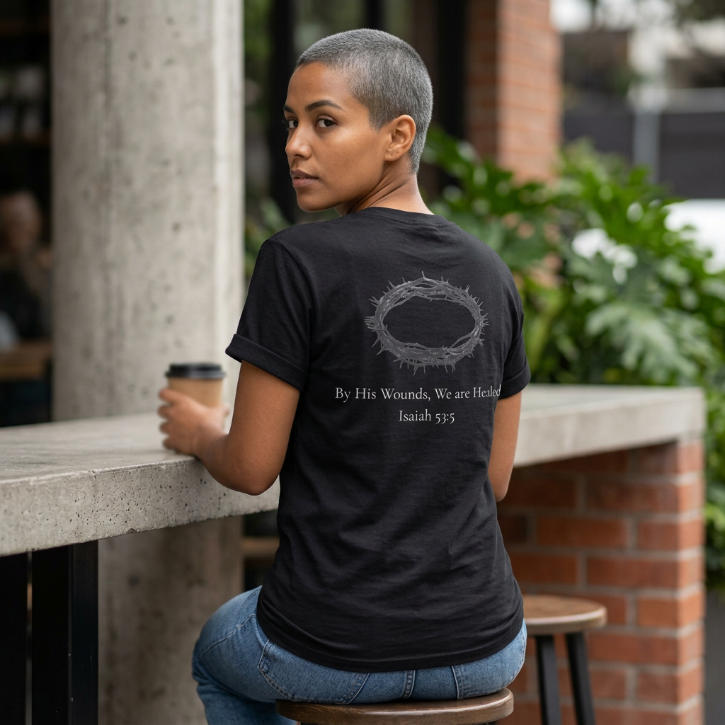 the crown T-Shirt — ‘By His Wounds We Are Healed’ Crown of Thorns Tee