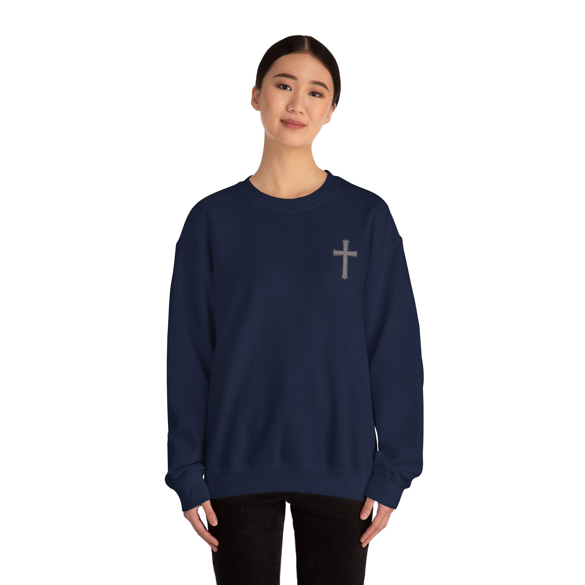 Crown of Thorns Sweatshirt — "By His Wounds We Are Healed" Isaiah 53:5 Crewneck