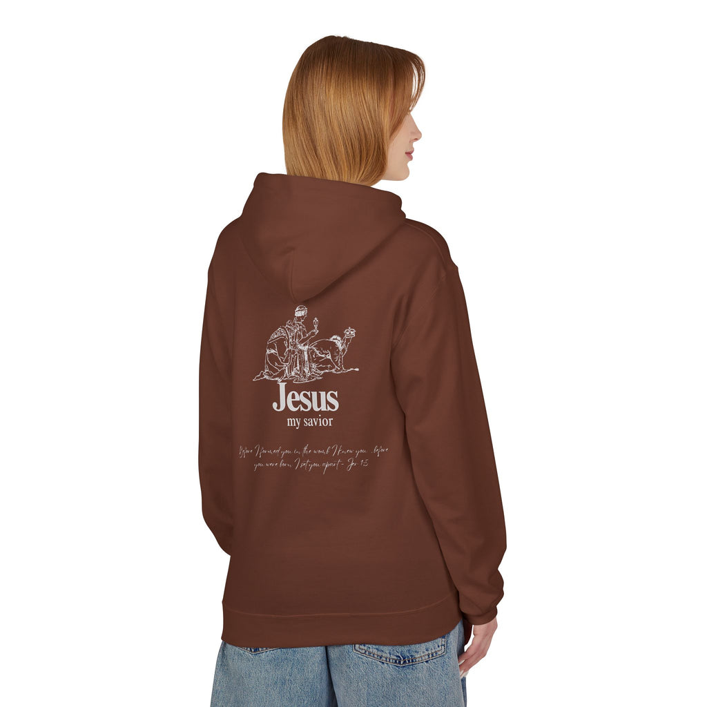 kings Hoodie — 'Jesus My Savior' Illustrated Lamb & Shepherd Faith Pullover