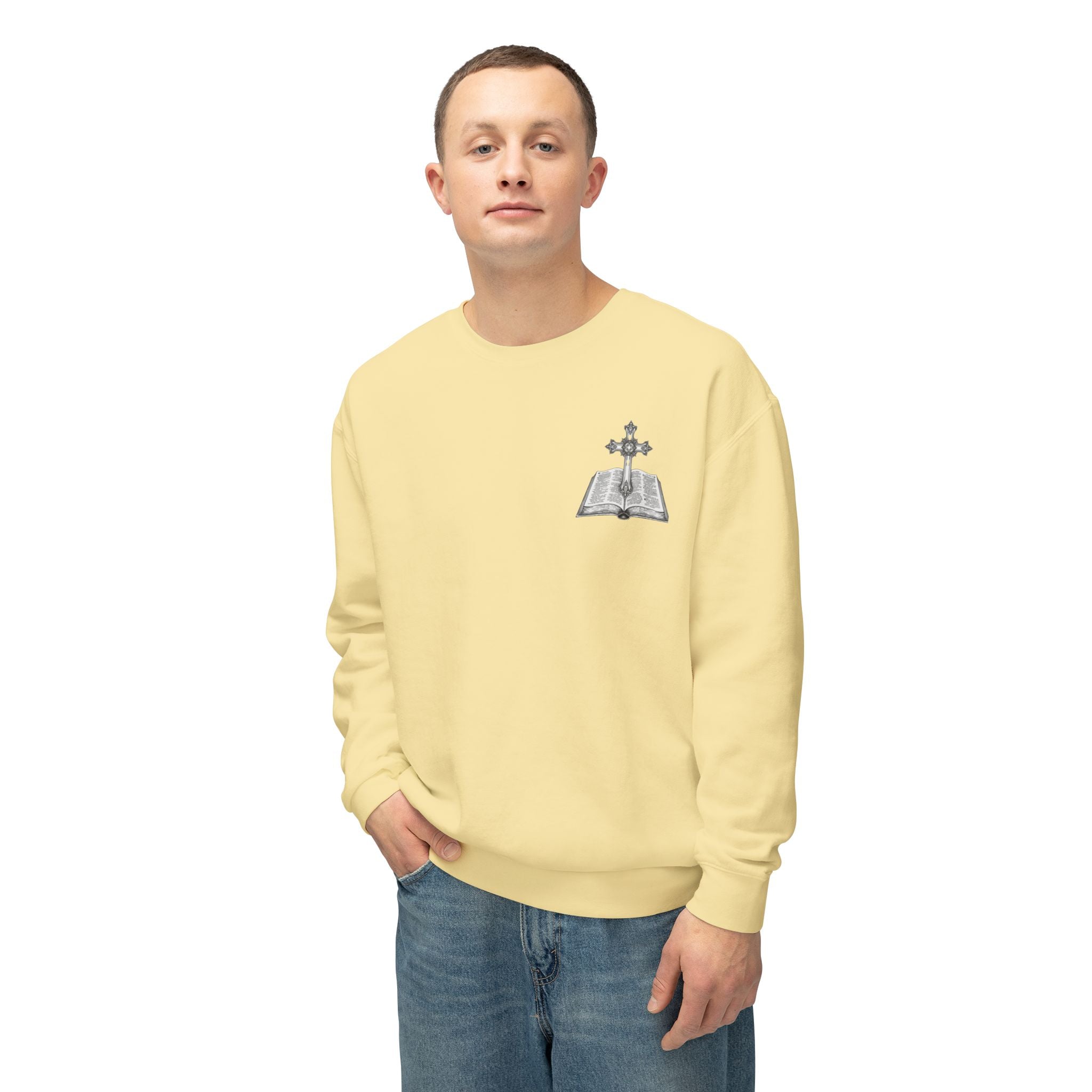 Lion Crewneck Sweatshirt — "King of Kings" Bible Verse Design