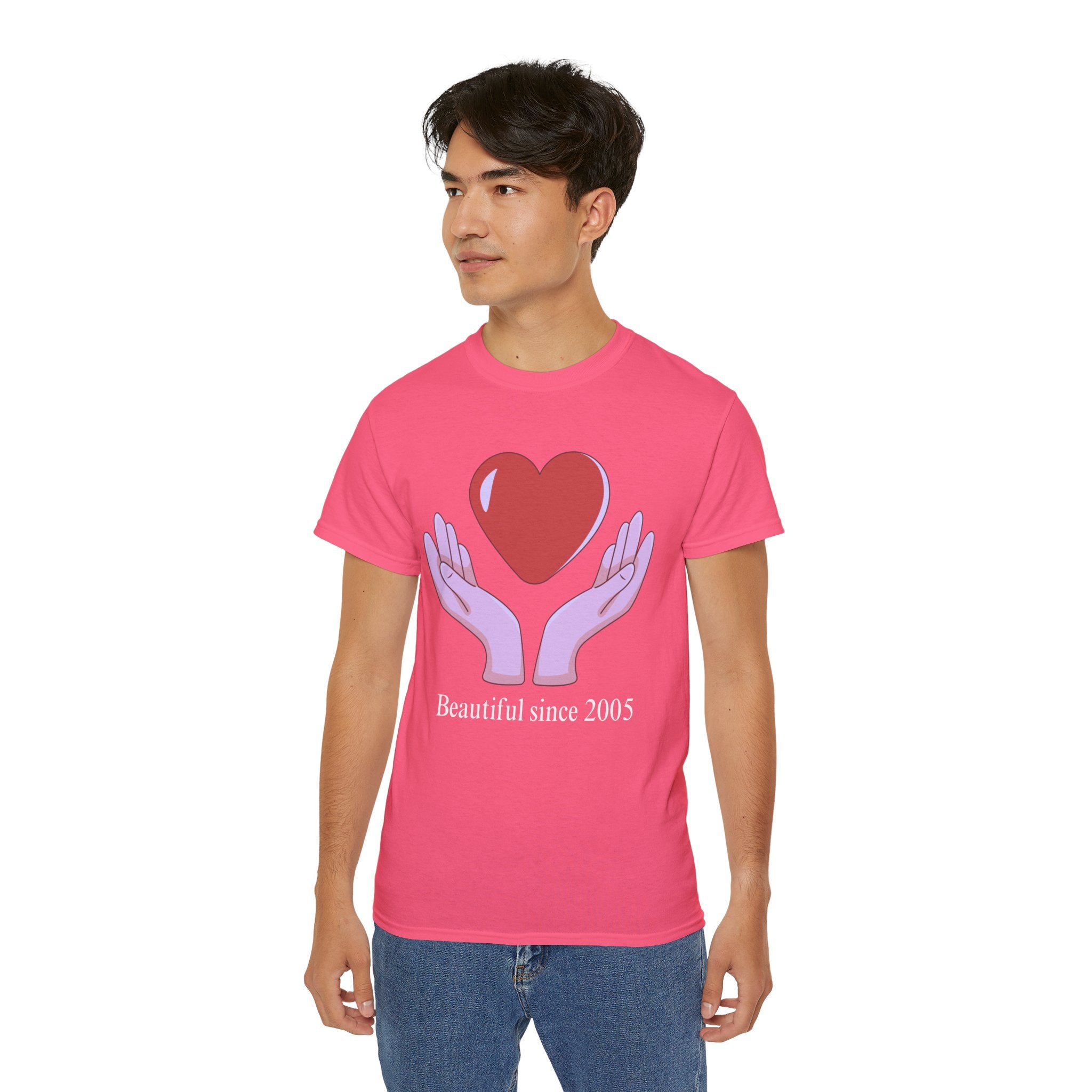 Beautiful Since 2005 Heart Graphic Tee — Birthday Gift for 18-Year-Olds