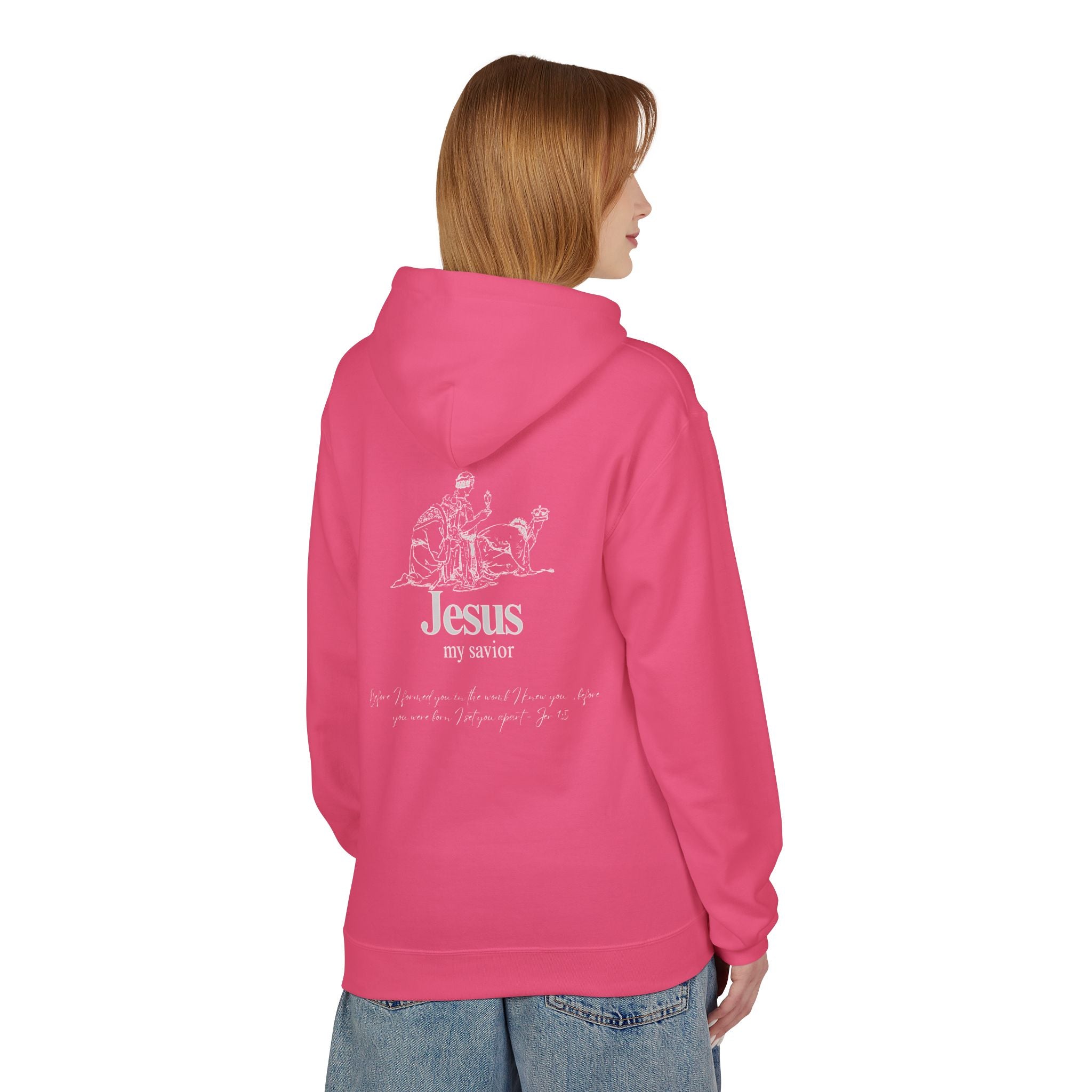 kings Hoodie — 'Jesus My Savior' Illustrated Lamb & Shepherd Faith Pullover