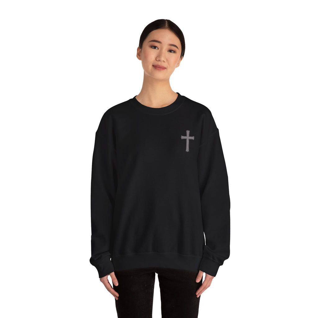 Crown of Thorns Sweatshirt — "By His Wounds We Are Healed" Isaiah 53:5 Crewneck