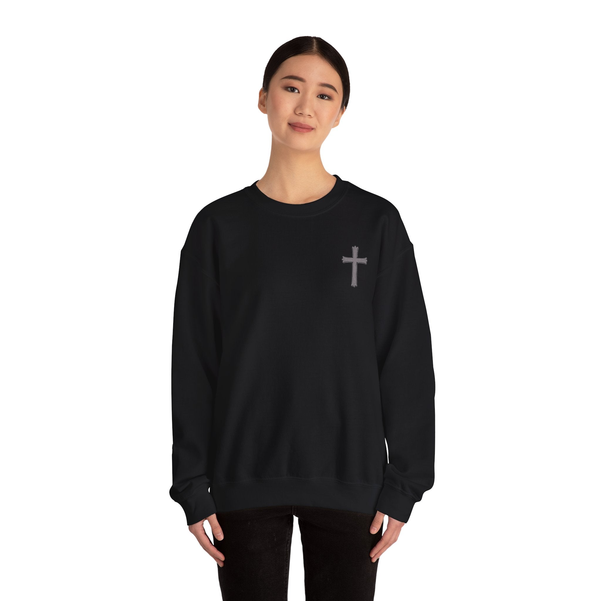 Crown of Thorns Sweatshirt — "By His Wounds We Are Healed" Isaiah 53:5 Crewneck