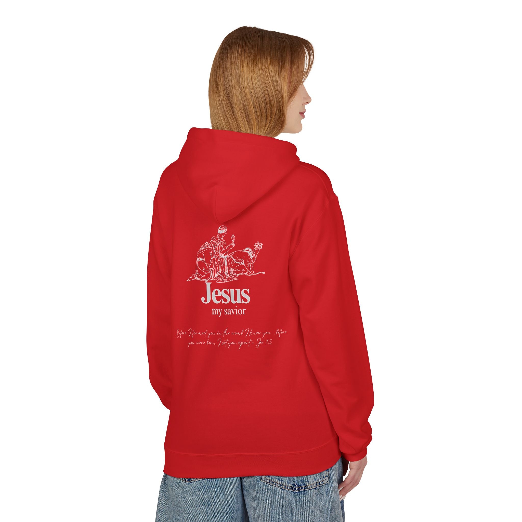 kings Hoodie — 'Jesus My Savior' Illustrated Lamb & Shepherd Faith Pullover