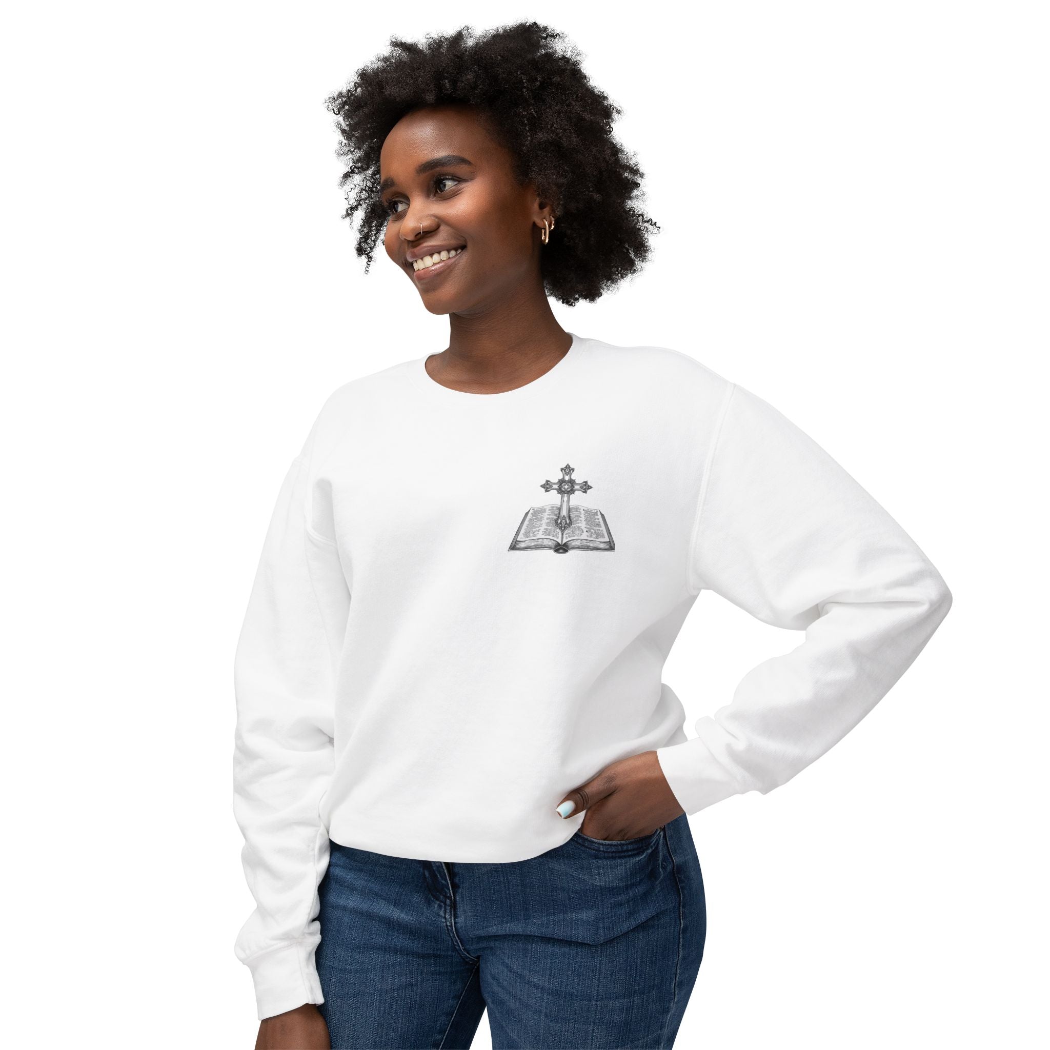 Lion Crewneck Sweatshirt — "King of Kings" Bible Verse Design