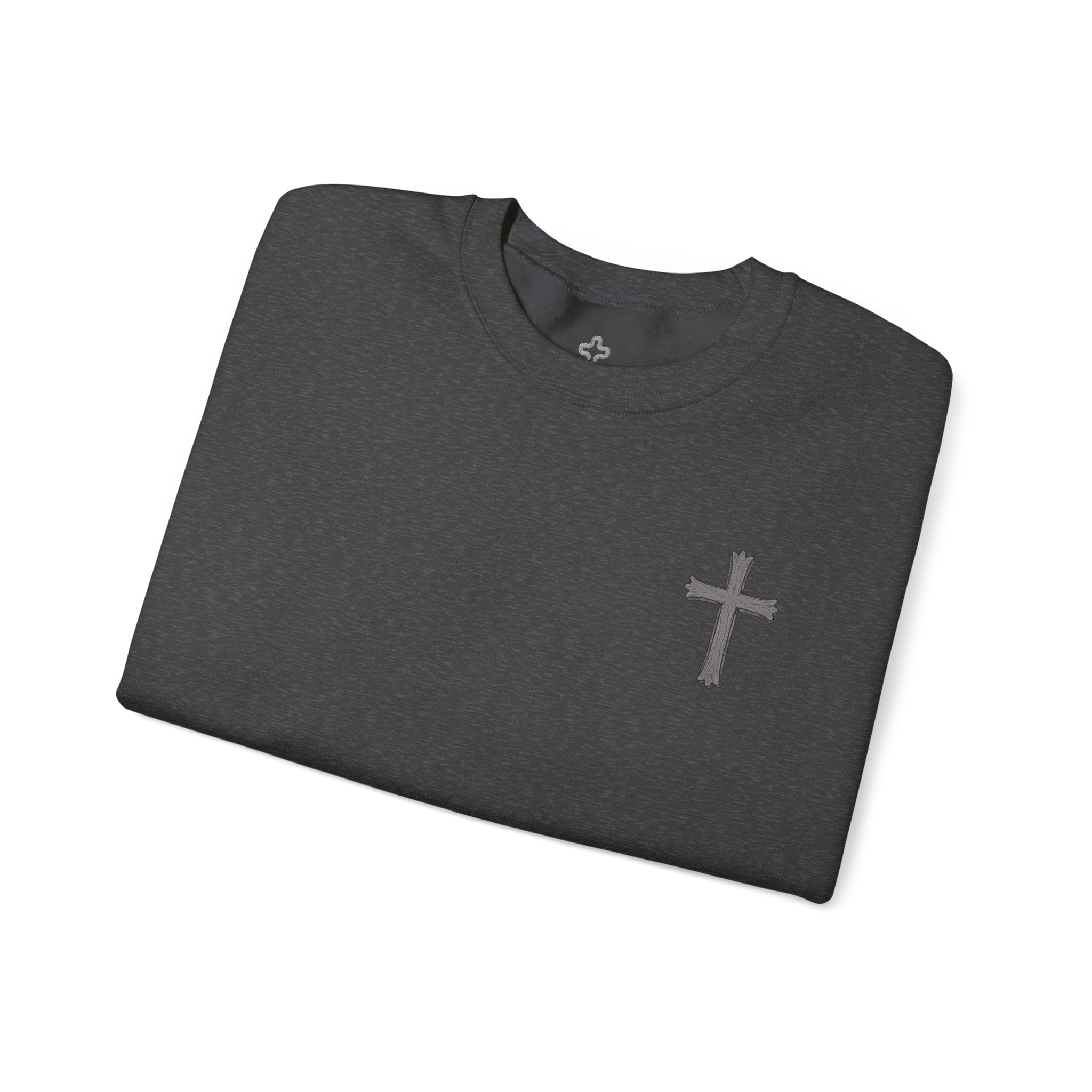 Crown of Thorns Sweatshirt — "By His Wounds We Are Healed" Isaiah 53:5 Crewneck
