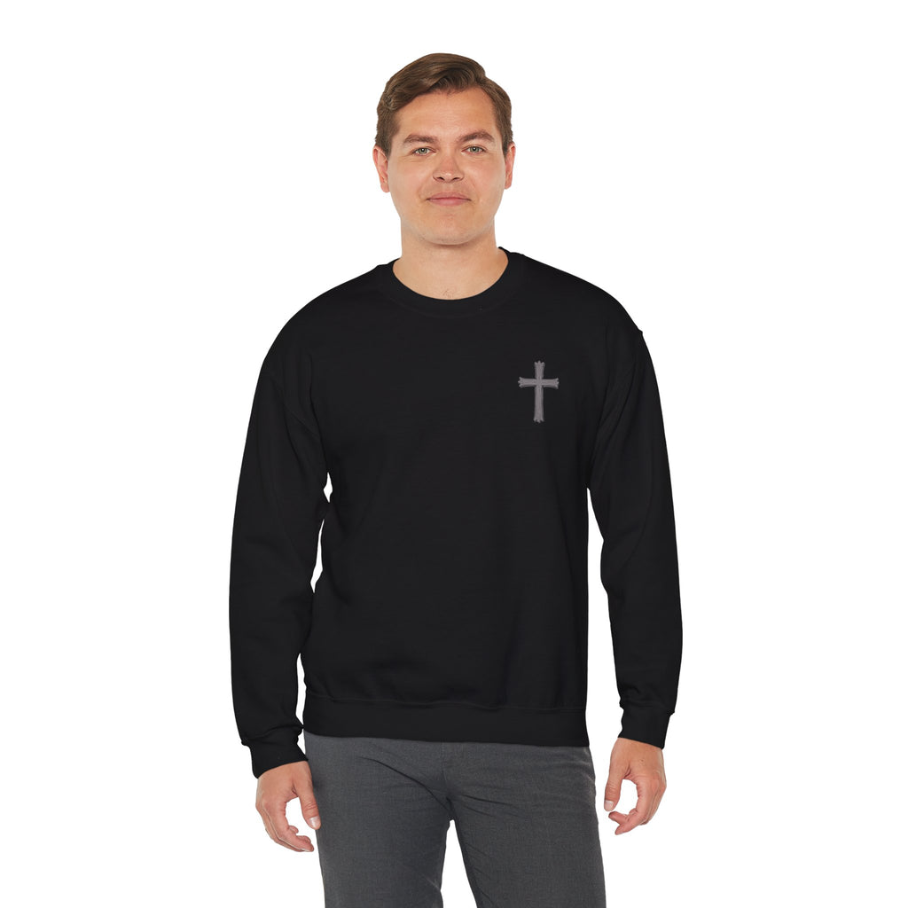 Crown of Thorns Sweatshirt — "By His Wounds We Are Healed" Isaiah 53:5 Crewneck