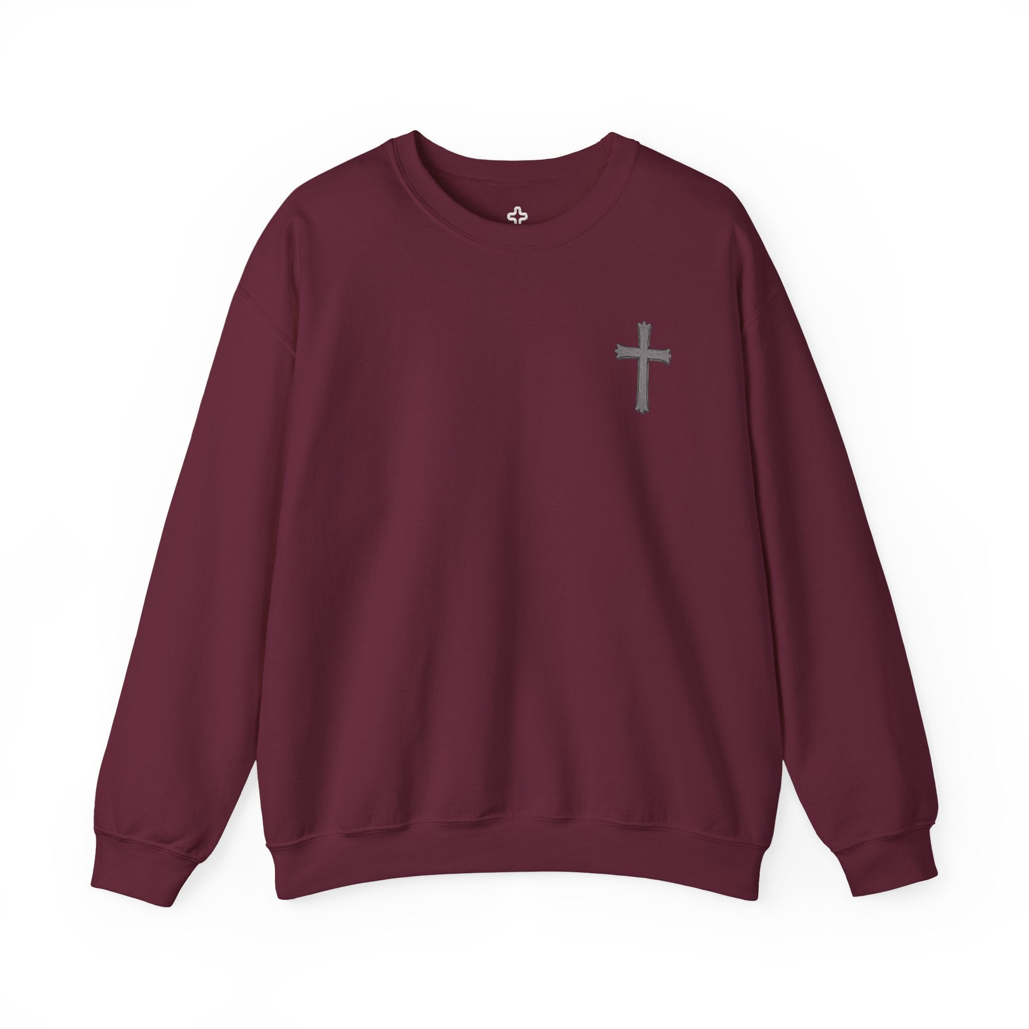Crown of Thorns Sweatshirt — "By His Wounds We Are Healed" Isaiah 53:5 Crewneck