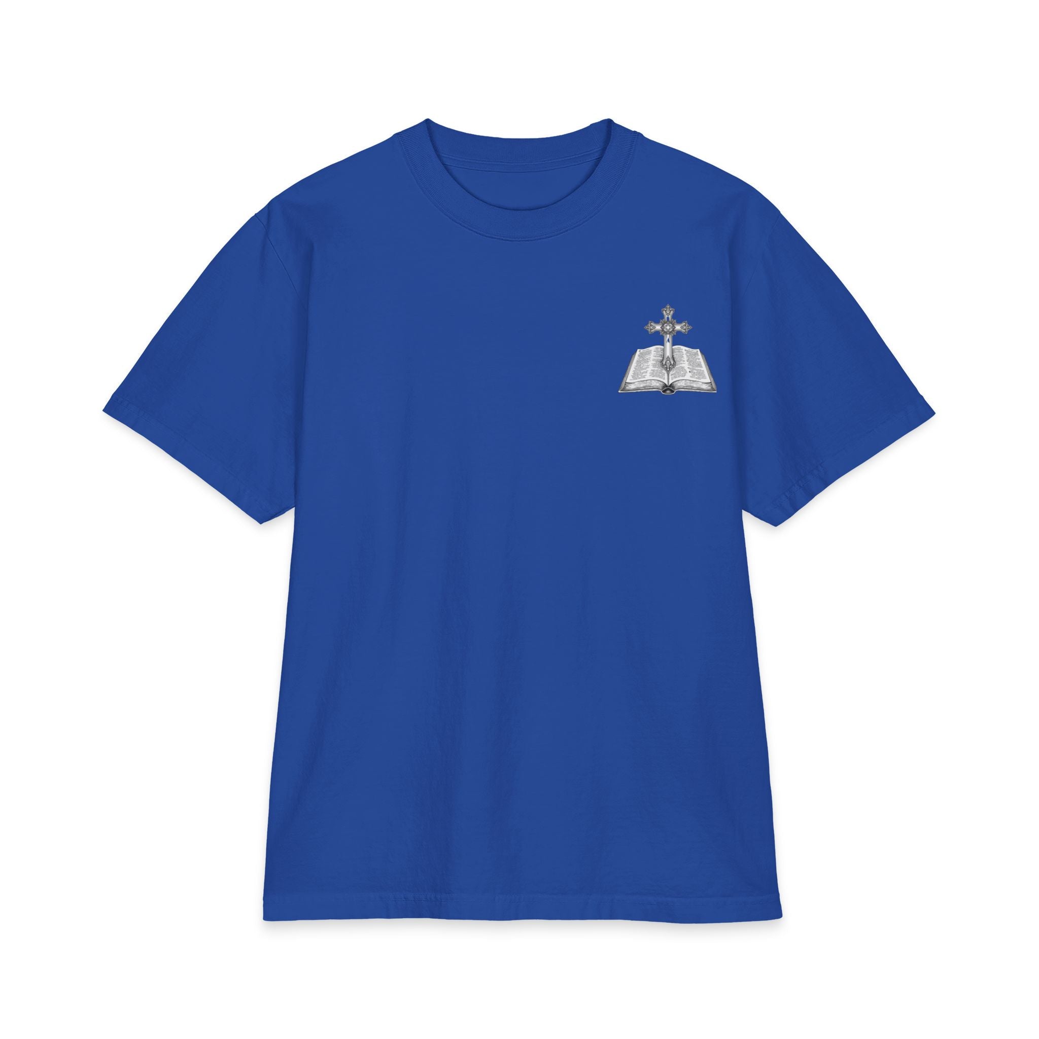 King of Kings Lion of Judah T‑Shirt — Cross Chest & Revelations 5:5 Christian Tee